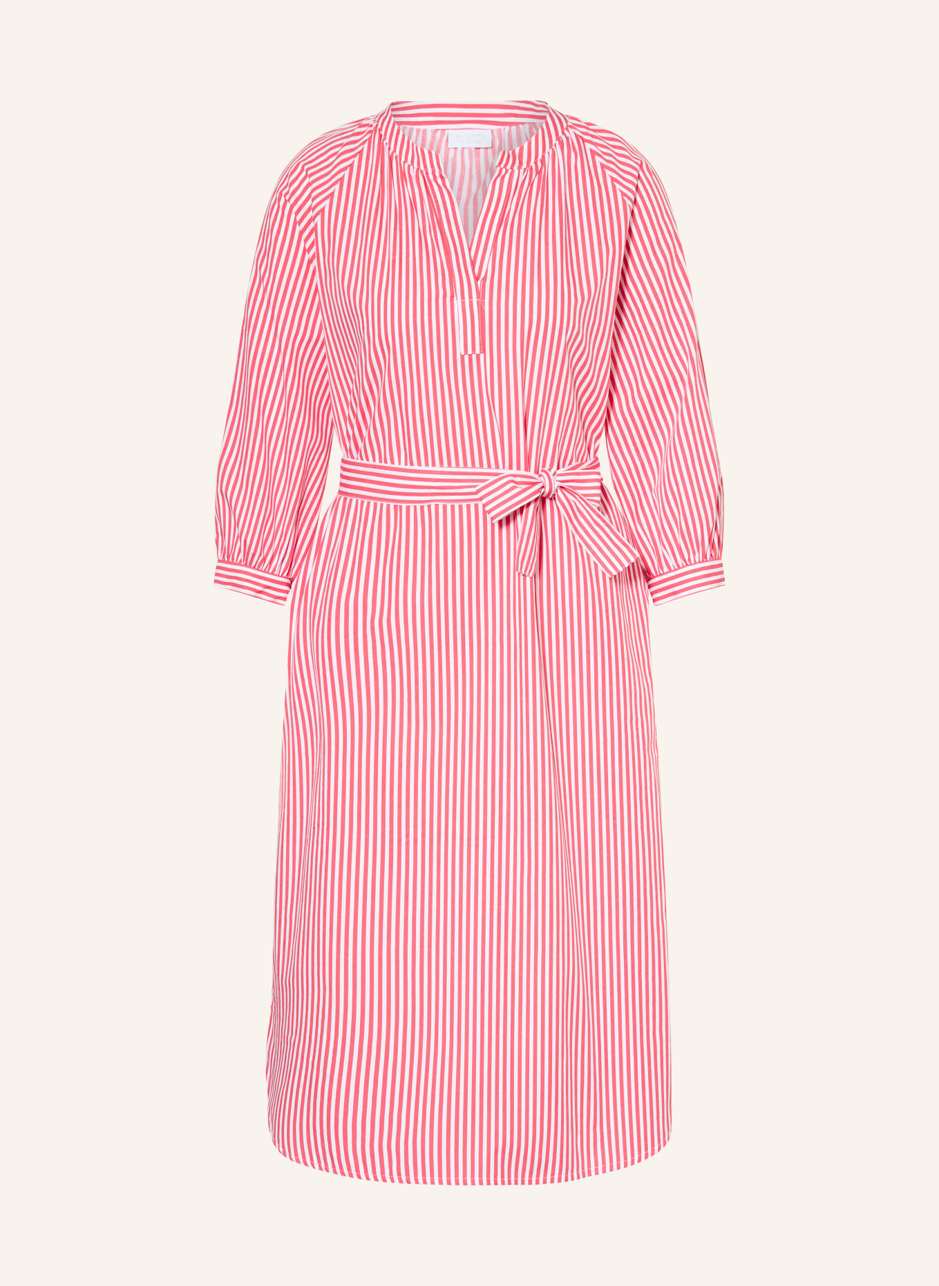 DESOTO Šaty NIKI s 3/4 rukávem: BÍLÁ / ČERVENÁ