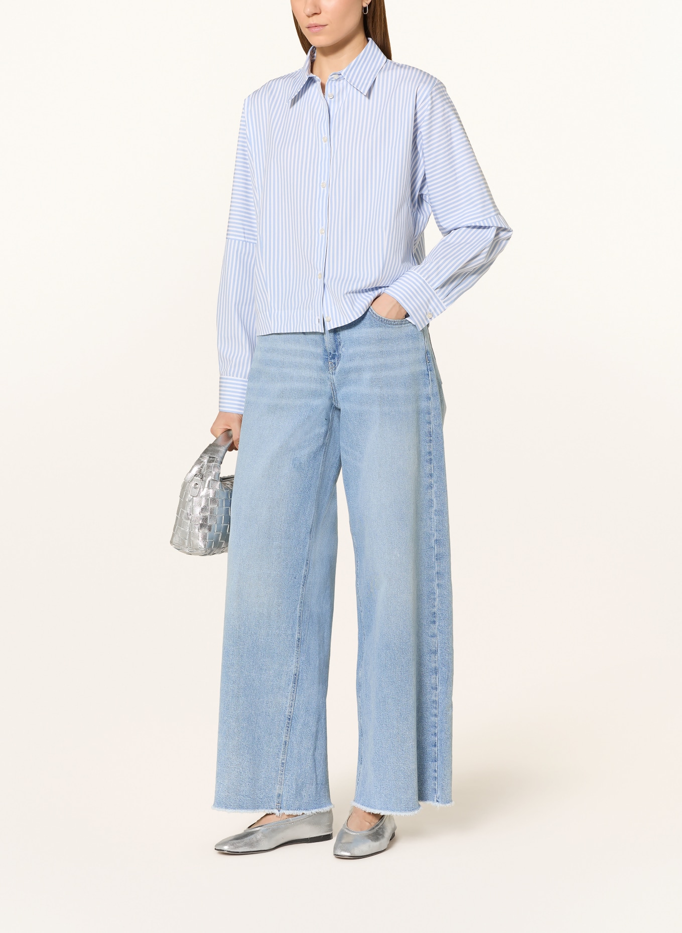 DESOTO Košile FRIEDA: BÍLÁ / TMAVĚ MODRÁ