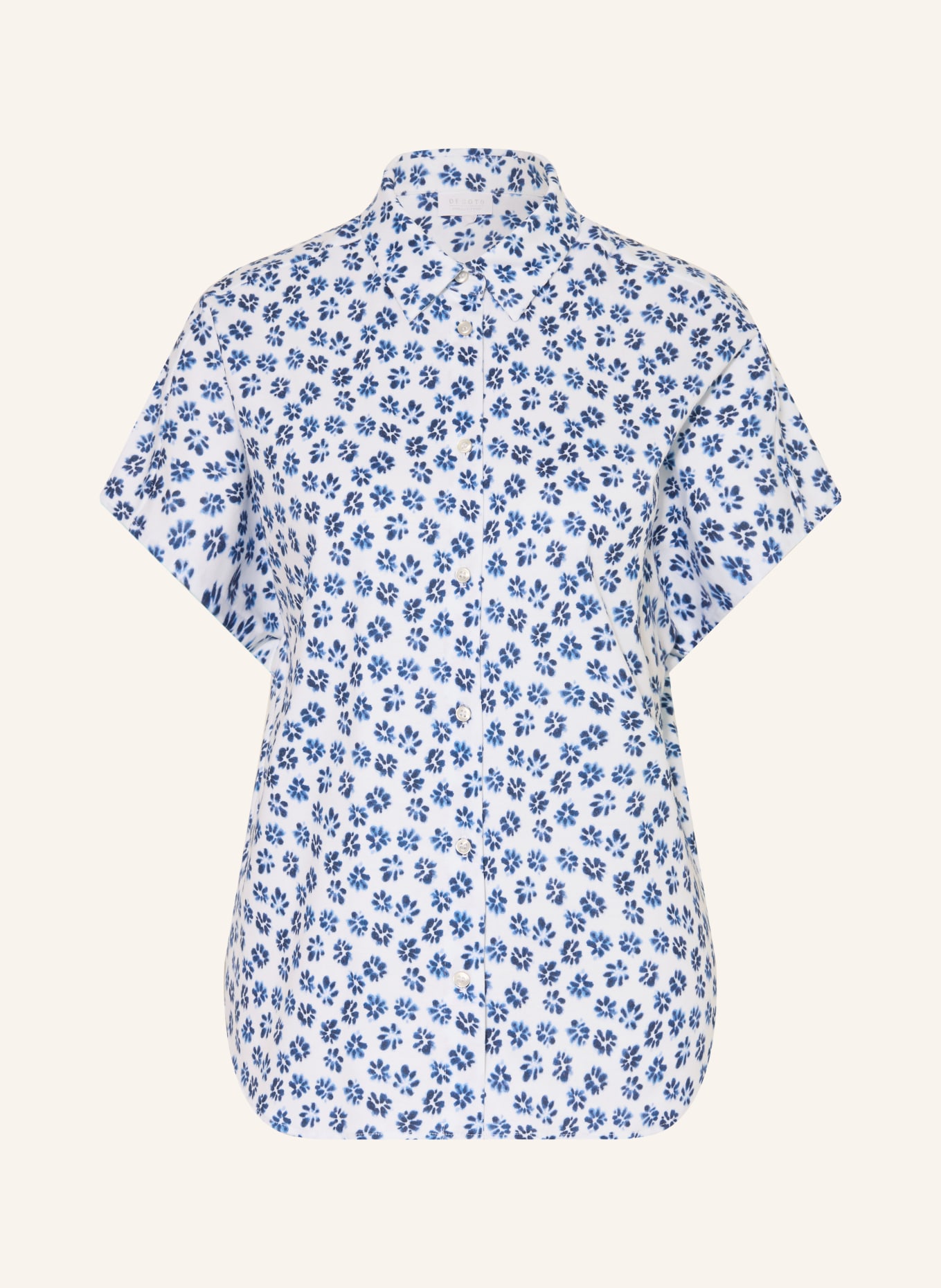 DESOTO Hemdbluse FLORINE: WEISS / BLAU