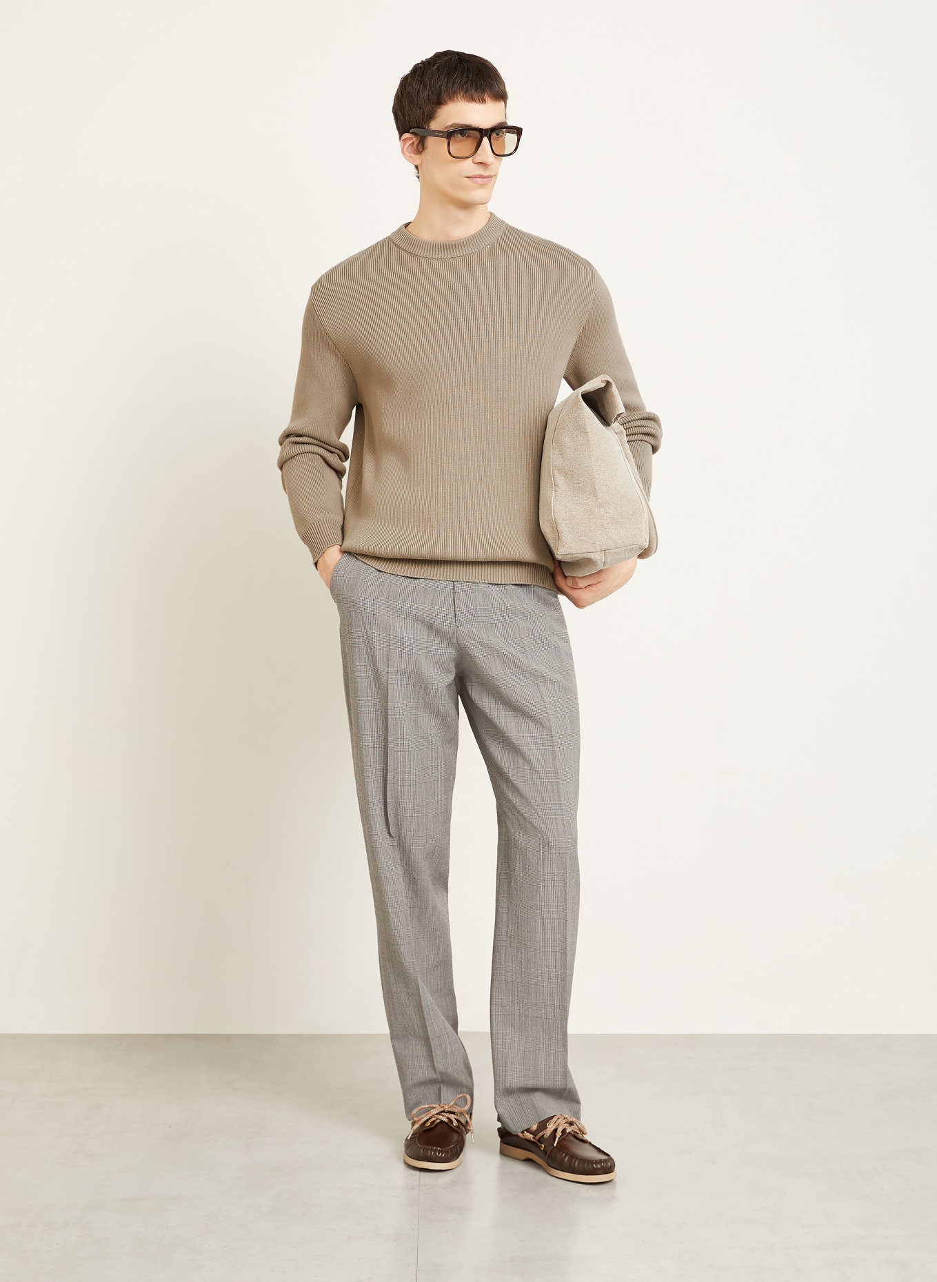 GOLDEN GOOSE Sweter JOURNEY: SZAROBRĄZOWY