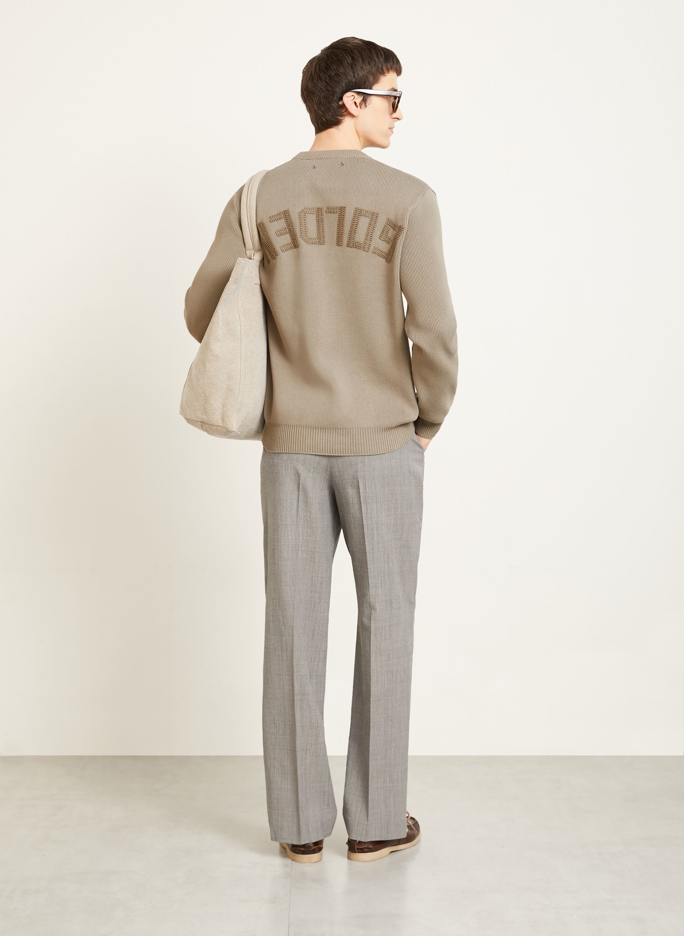 GOLDEN GOOSE Sweter JOURNEY: SZAROBRĄZOWY