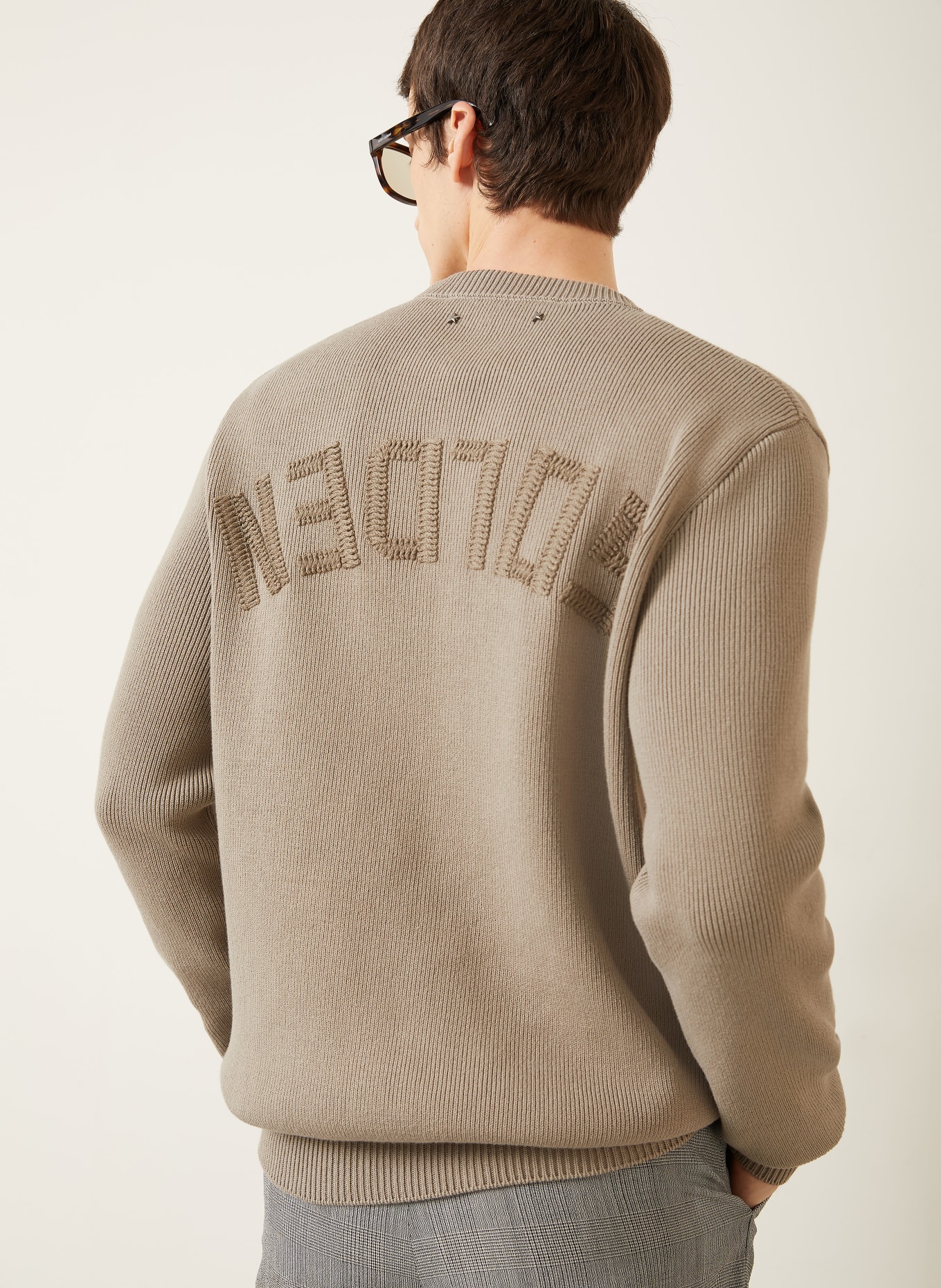 GOLDEN GOOSE Sweter JOURNEY: SZAROBRĄZOWY