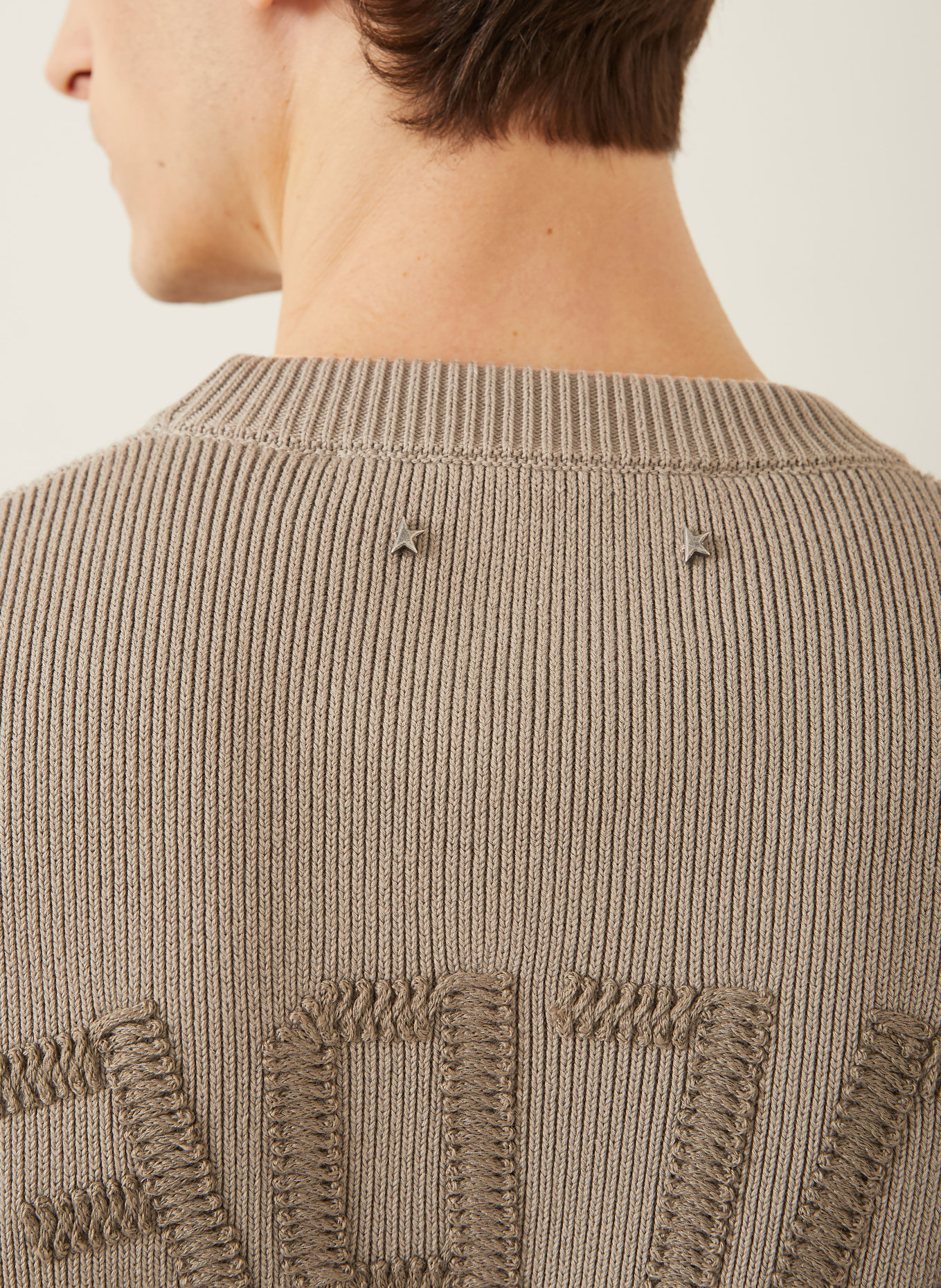 GOLDEN GOOSE Sweter JOURNEY: SZAROBRĄZOWY