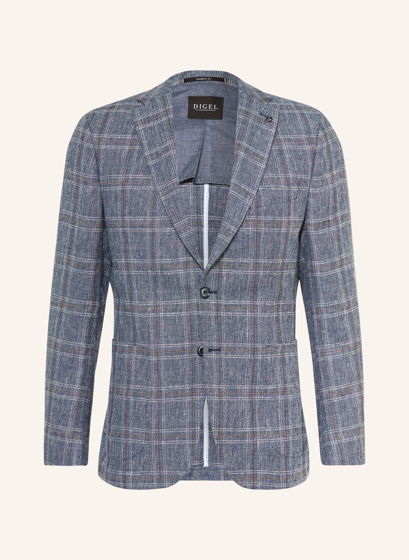 DIGEL Sakko EDWARD Modern Fit: BLAU / BRAUN