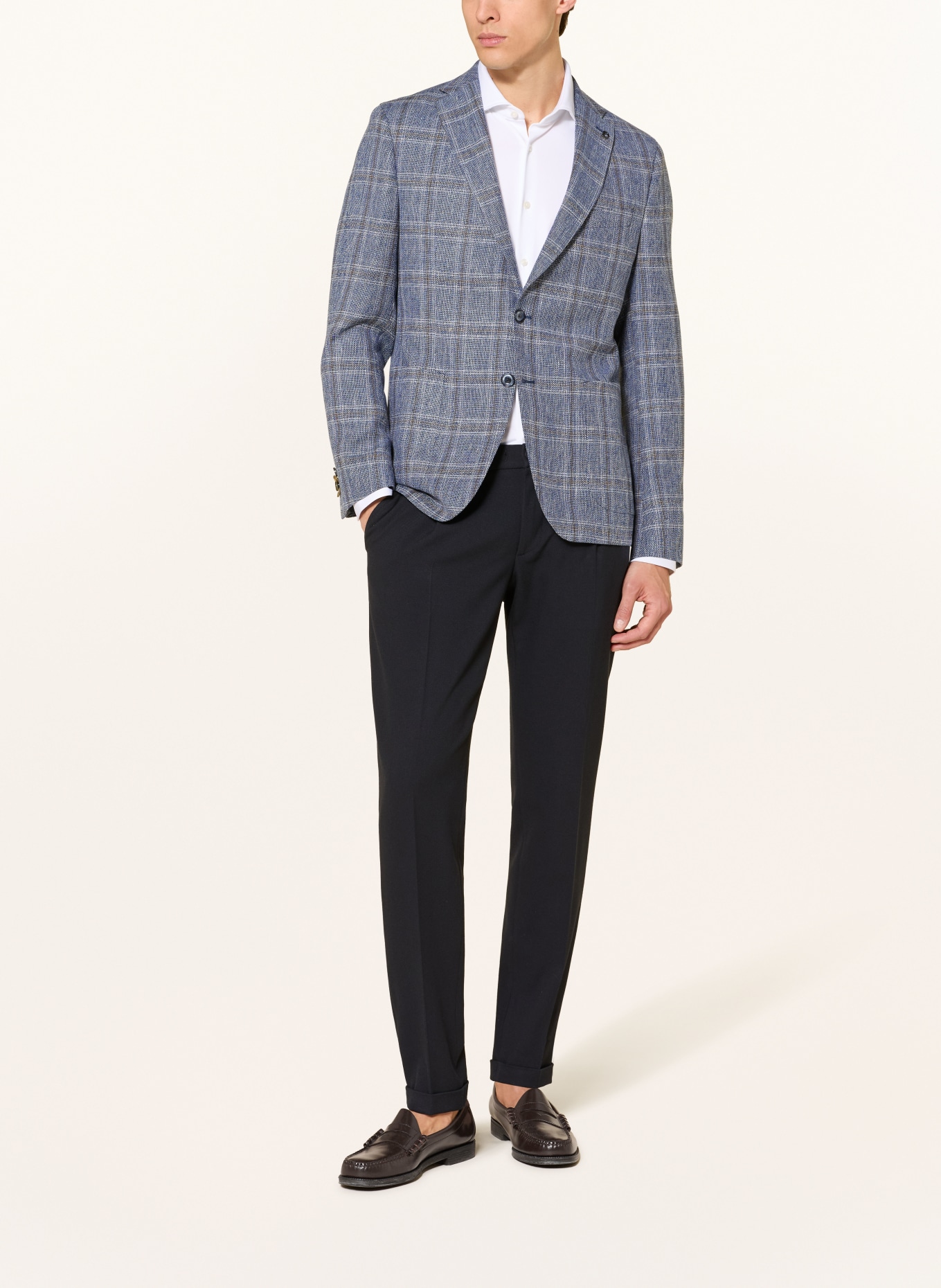 DIGEL Sakko EDWARD Modern Fit: BLAU / BRAUN