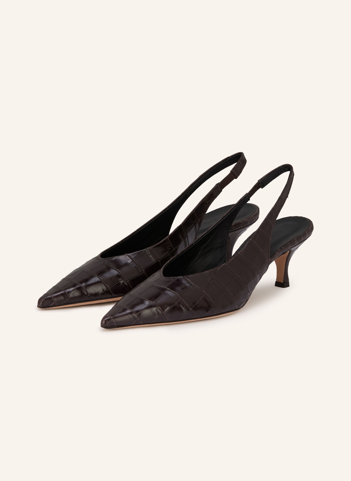 THEA MIKA Sling pumps VLADAXX: DARK BROWN
