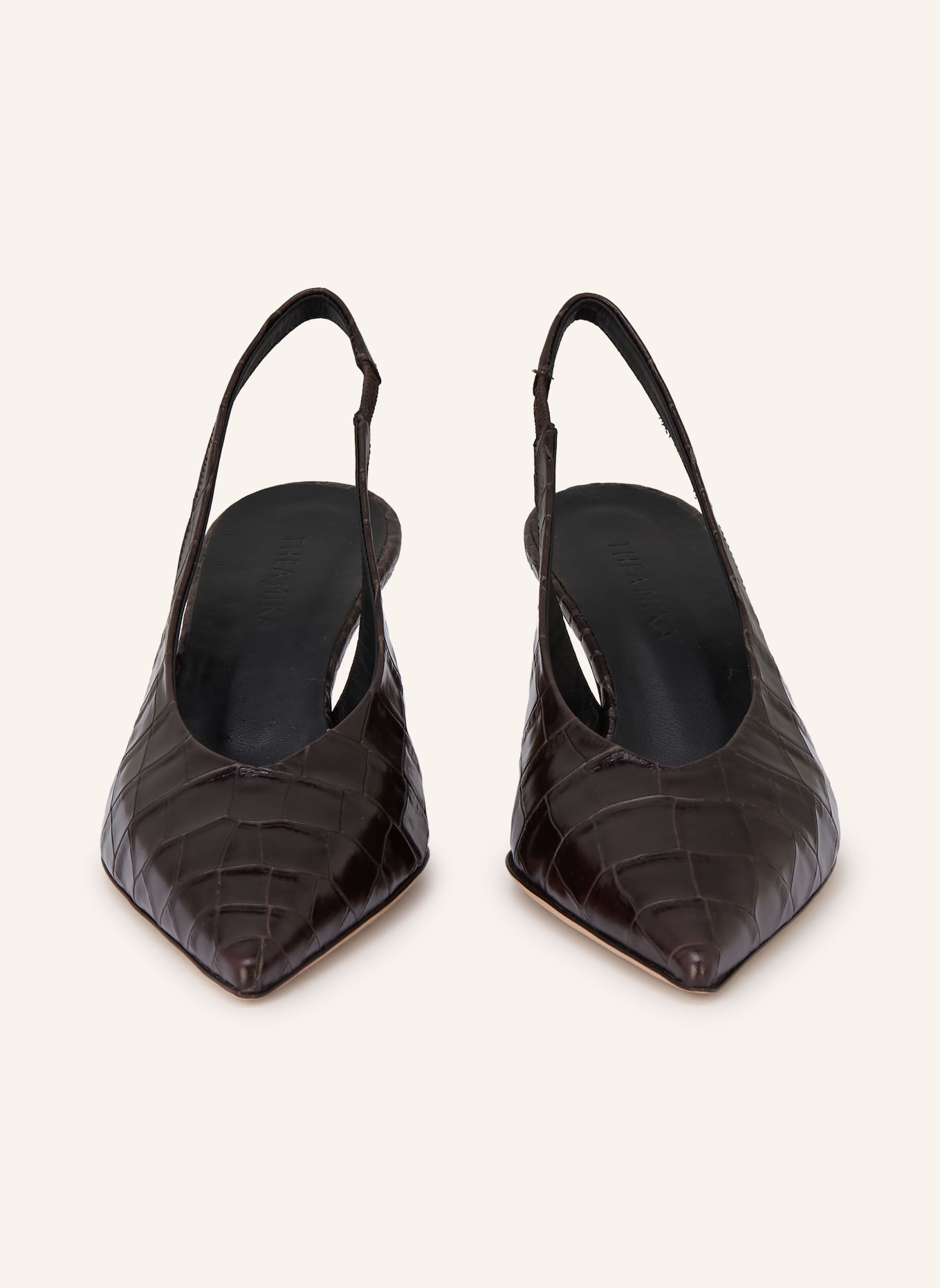 THEA MIKA Sling pumps VLADAXX: DARK BROWN