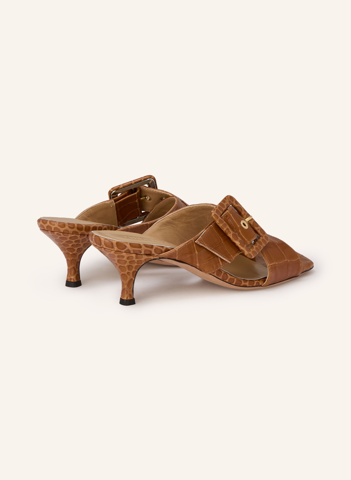 THEA MIKA GILLAXX mules: COGNAC