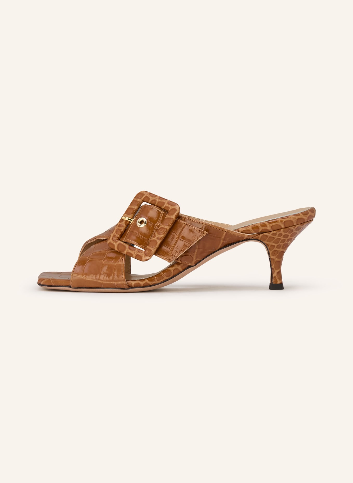 THEA MIKA GILLAXX mules: COGNAC