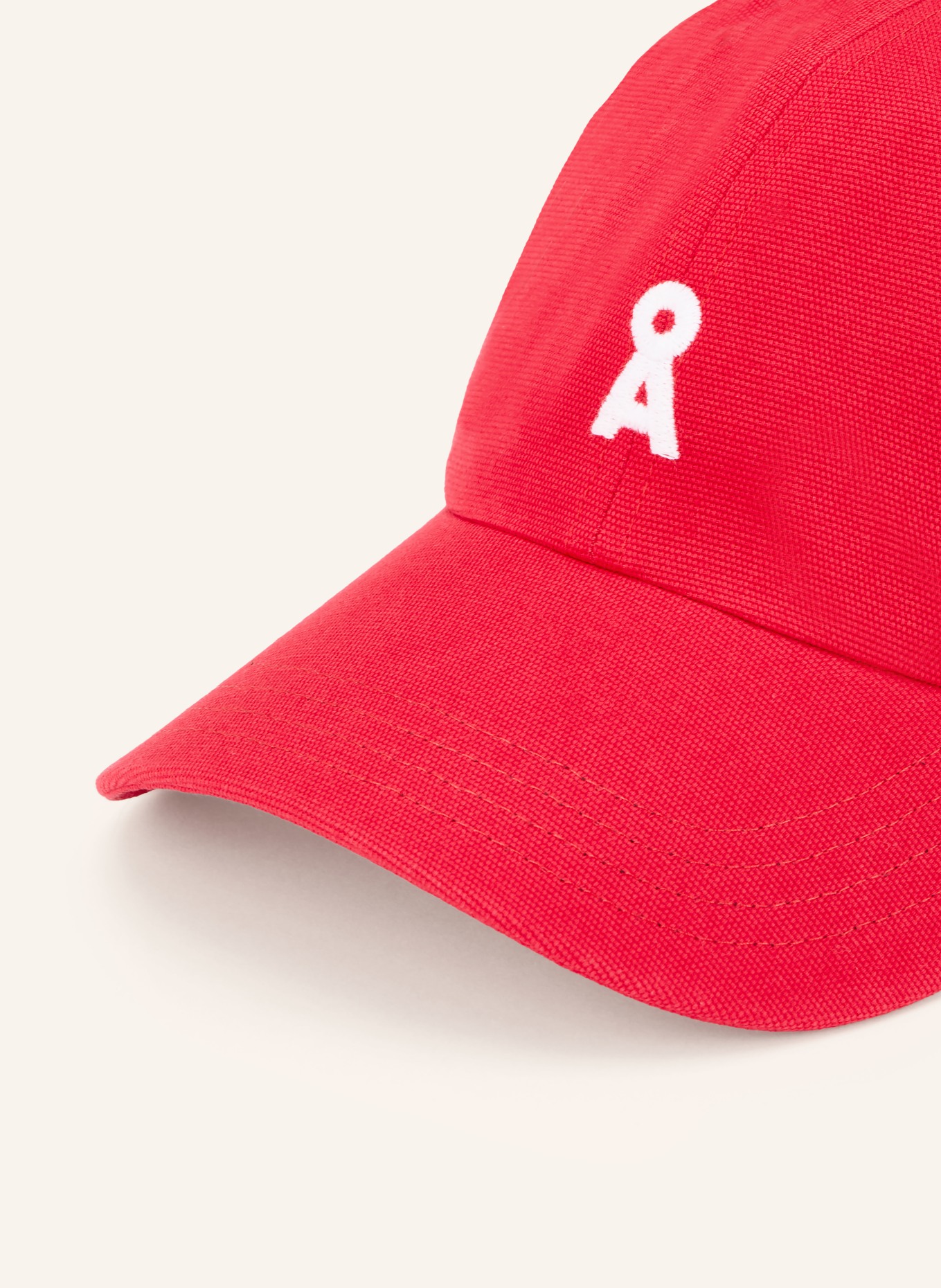 ARMEDANGELS Čepice YENAAS BOLD: ČERVENÁ / BÍLÁ