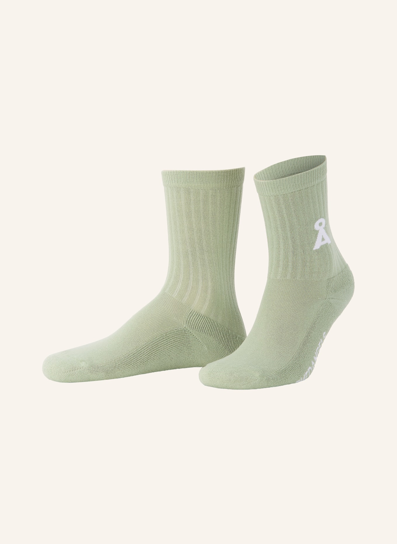 ARMEDANGELS Socken SAAMUS BOLD: HELLGRÜN / WEISS