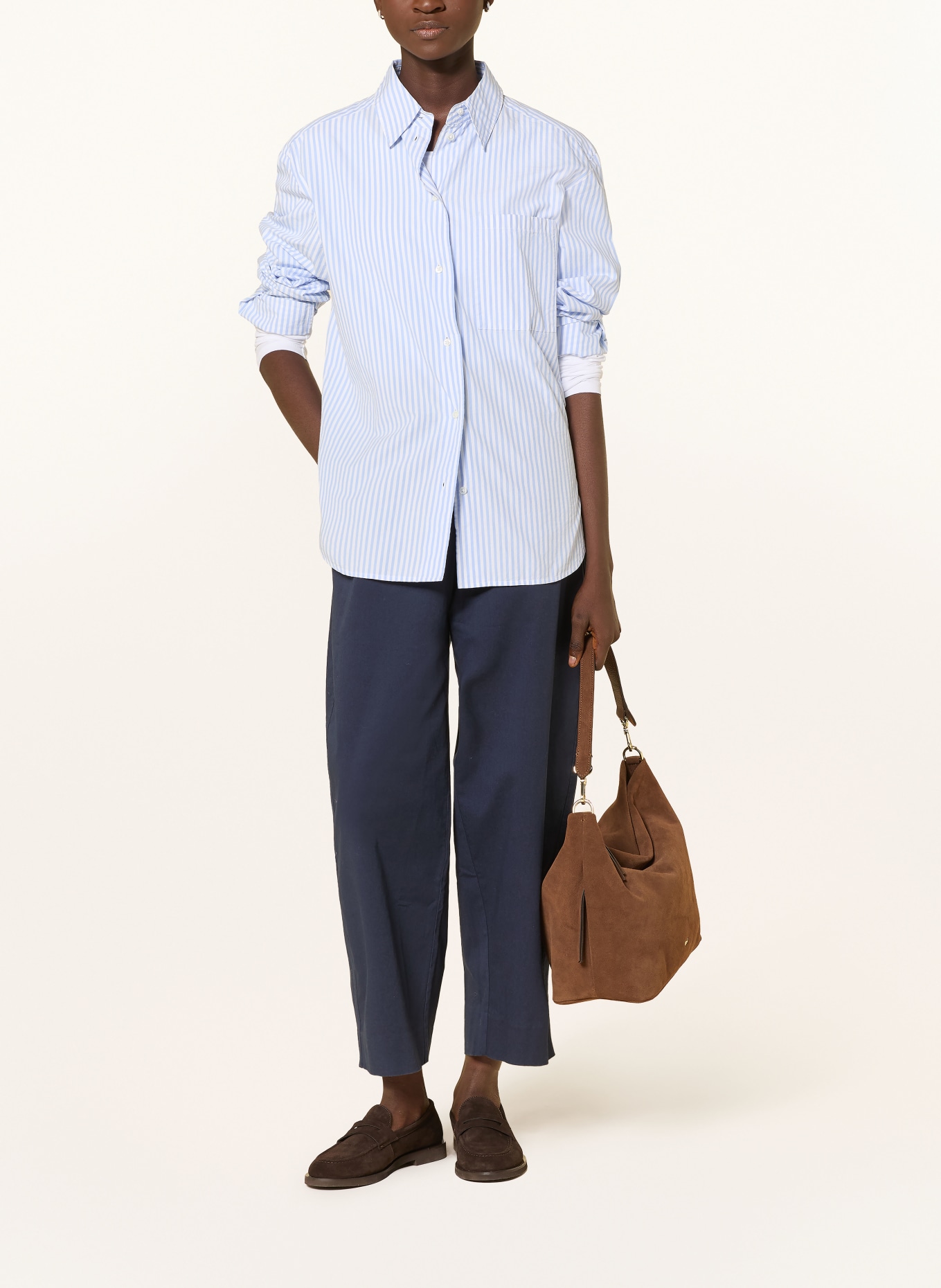 ARMEDANGELS Broek BARREL: DONKERBLAUW