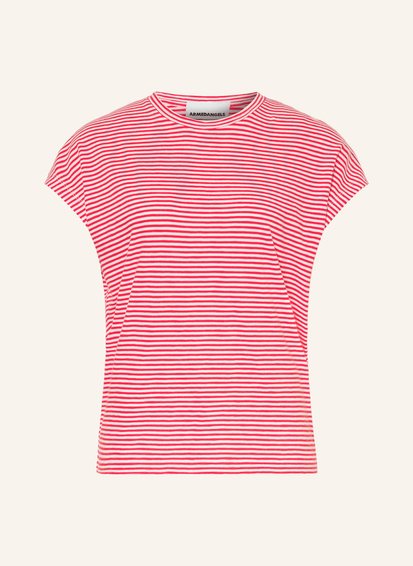 ARMEDANGELS T-shirt: RED / WHITE