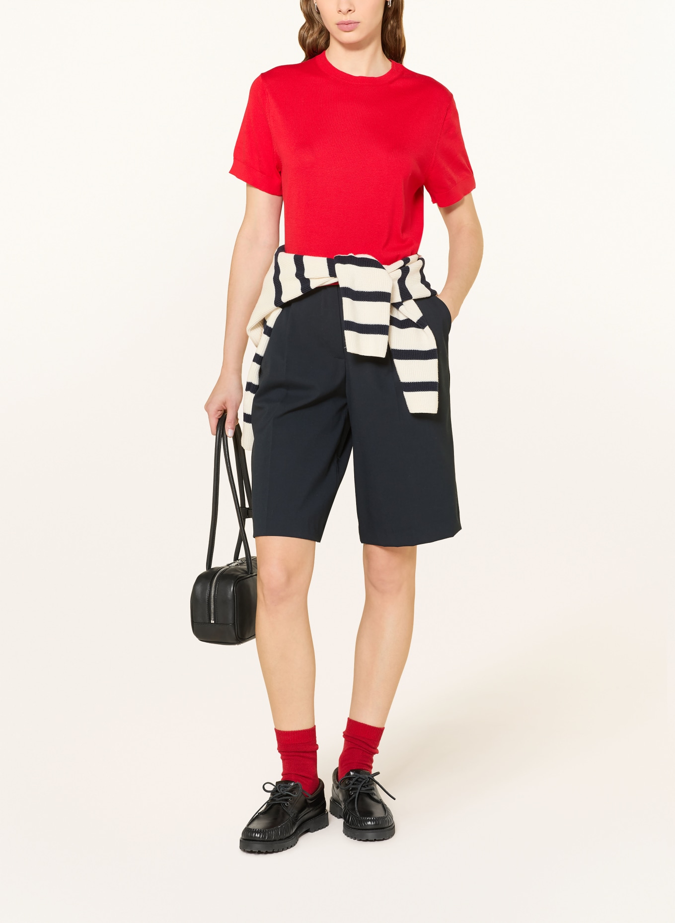 ARMEDANGELS pletené tričko: ČERVENÁ