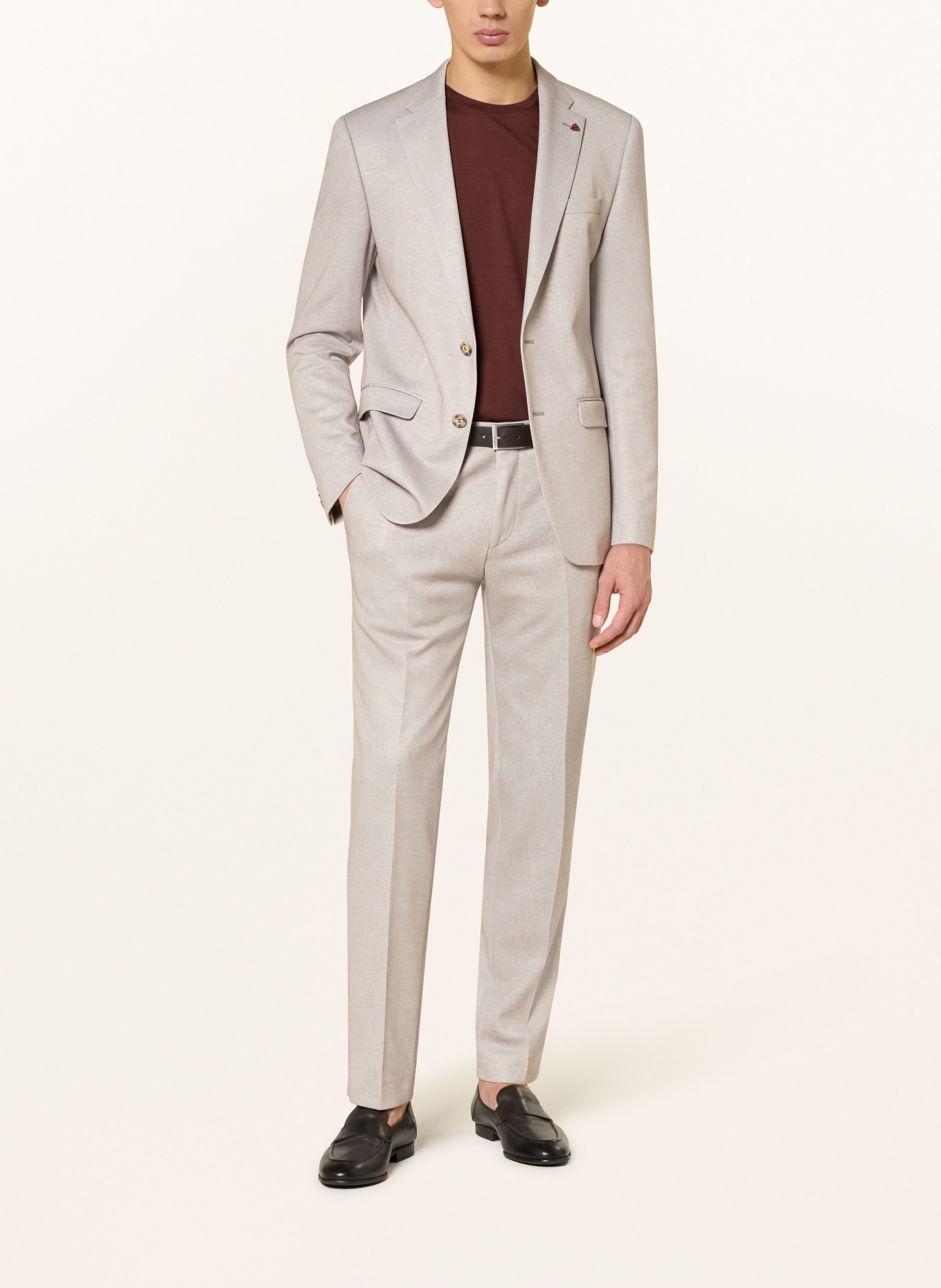 ROY ROBSON Slim fit suit jacket: A220 BROWN