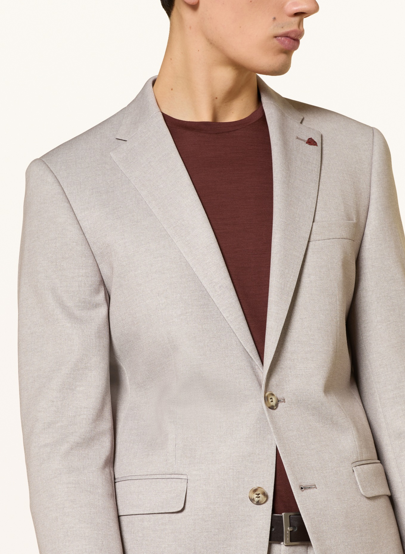 ROY ROBSON Slim fit suit jacket: A220 BROWN