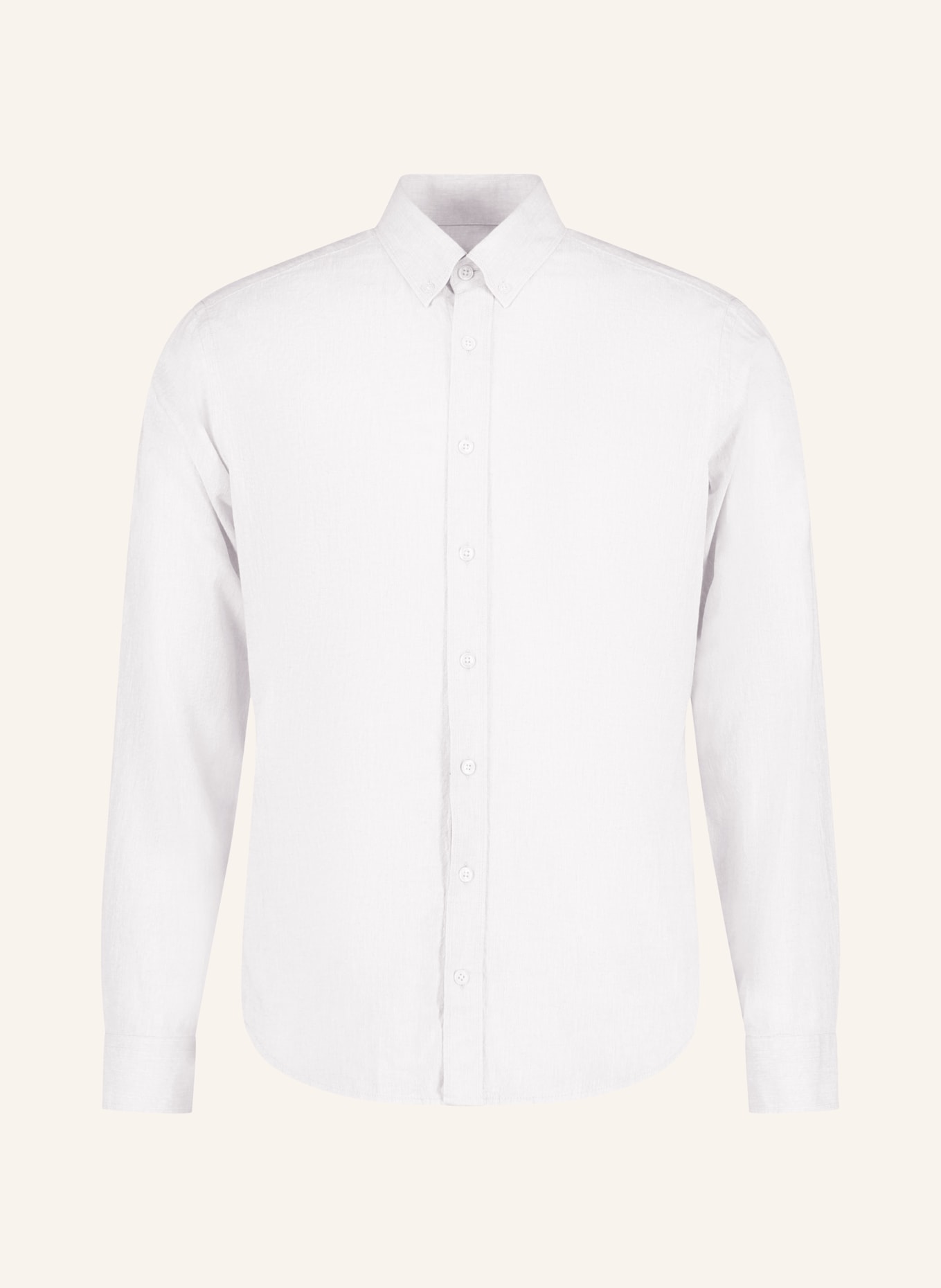 ROY ROBSON Hemd Slim Fit mit Leinen: WEISS