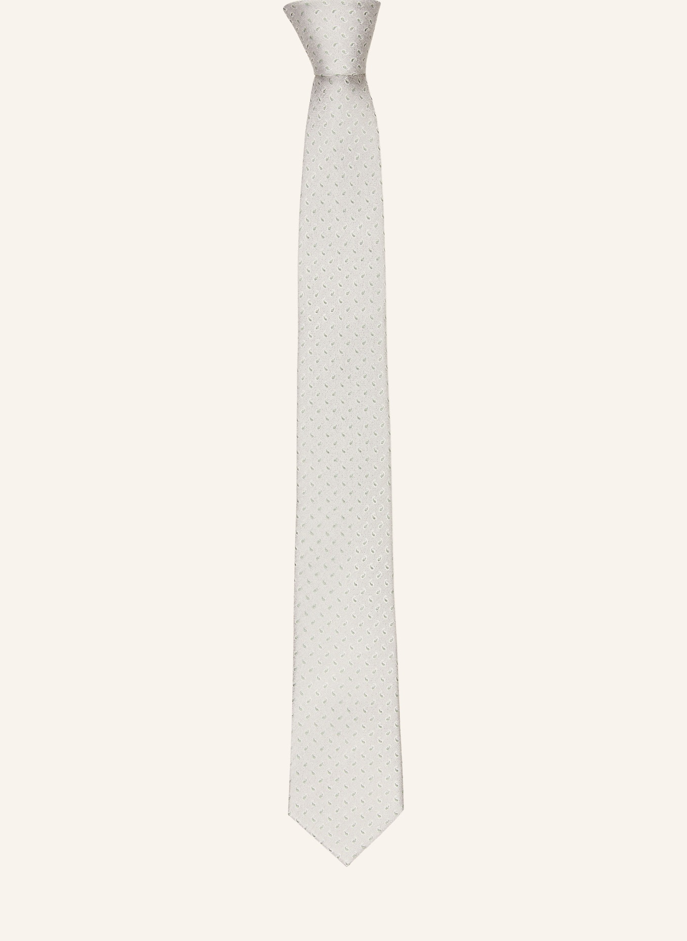 ROY ROBSON necktie: SILVER / LIGHT GREEN