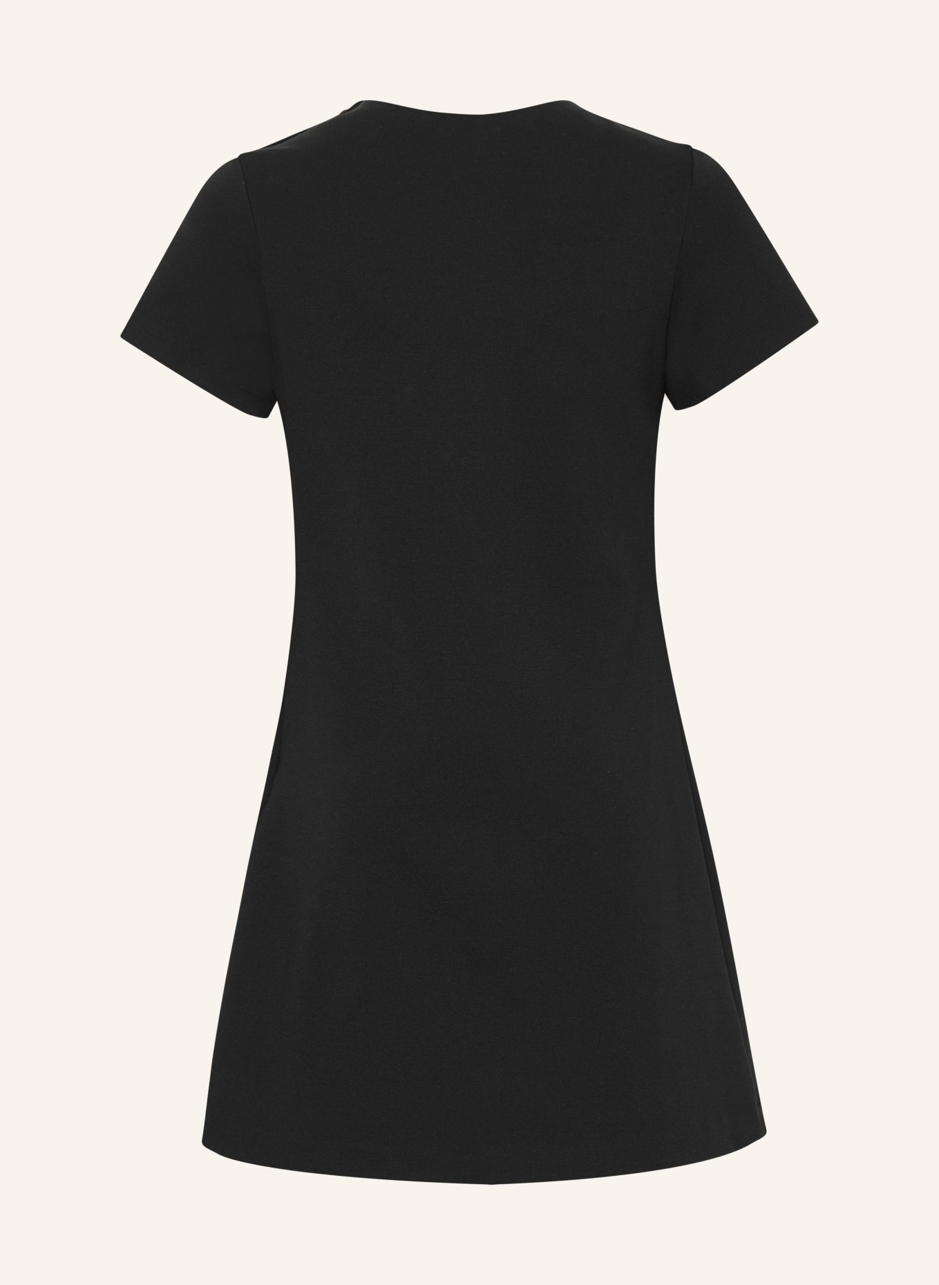 VERSACE Robe en jersey avec pierres décoratives: NOIR / OR