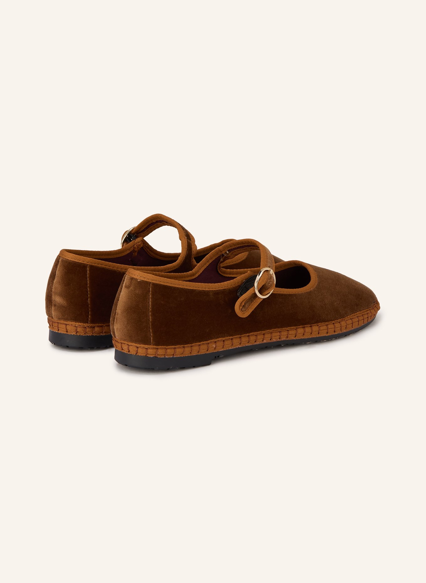 FLABELUS Mary Jane ballerina flats YOKI: BROWN