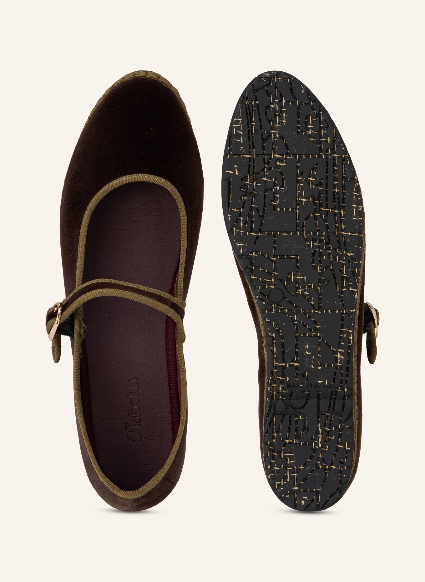 FLABELUS Baleríny Mary Jane ULLA: TMAVĚ ZELENÁ / ZELENÁ