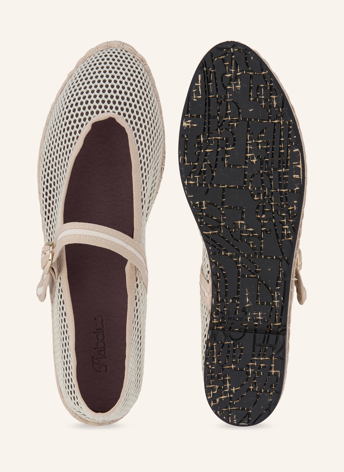 FLABELUS Mary Jane ballerina flats ISABELLA: CREAM