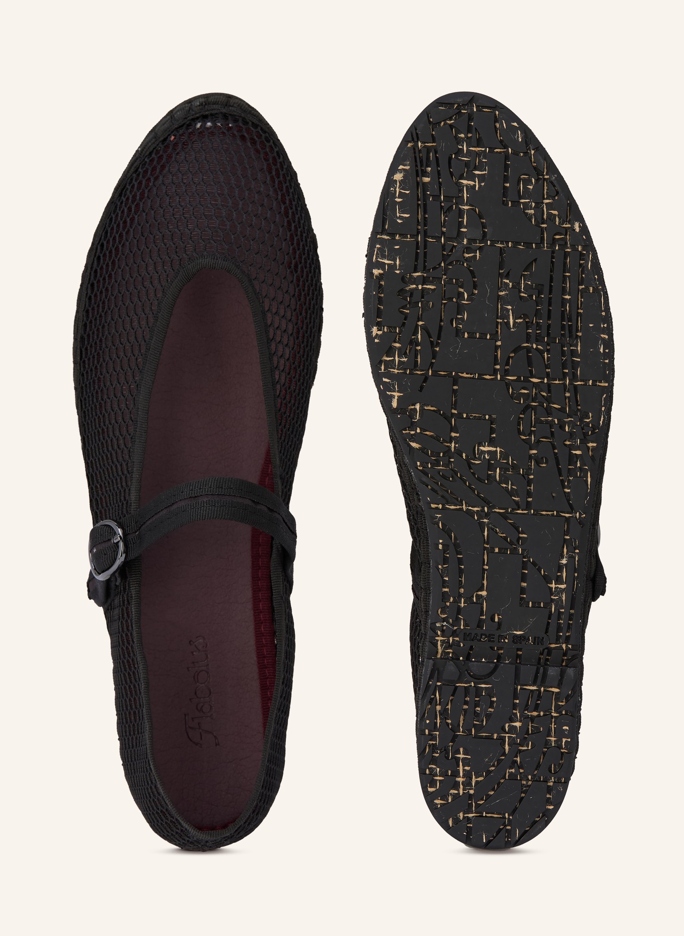 FLABELUS Mary Jane ballerina flats ISABELLA: BLACK