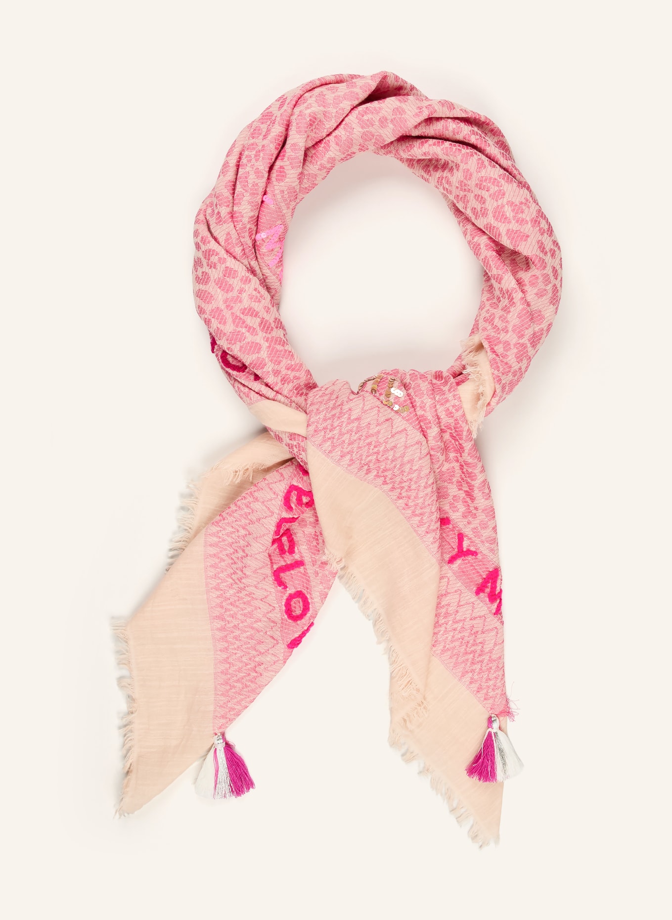 CODELLO Tuch: PINK / BEIGE