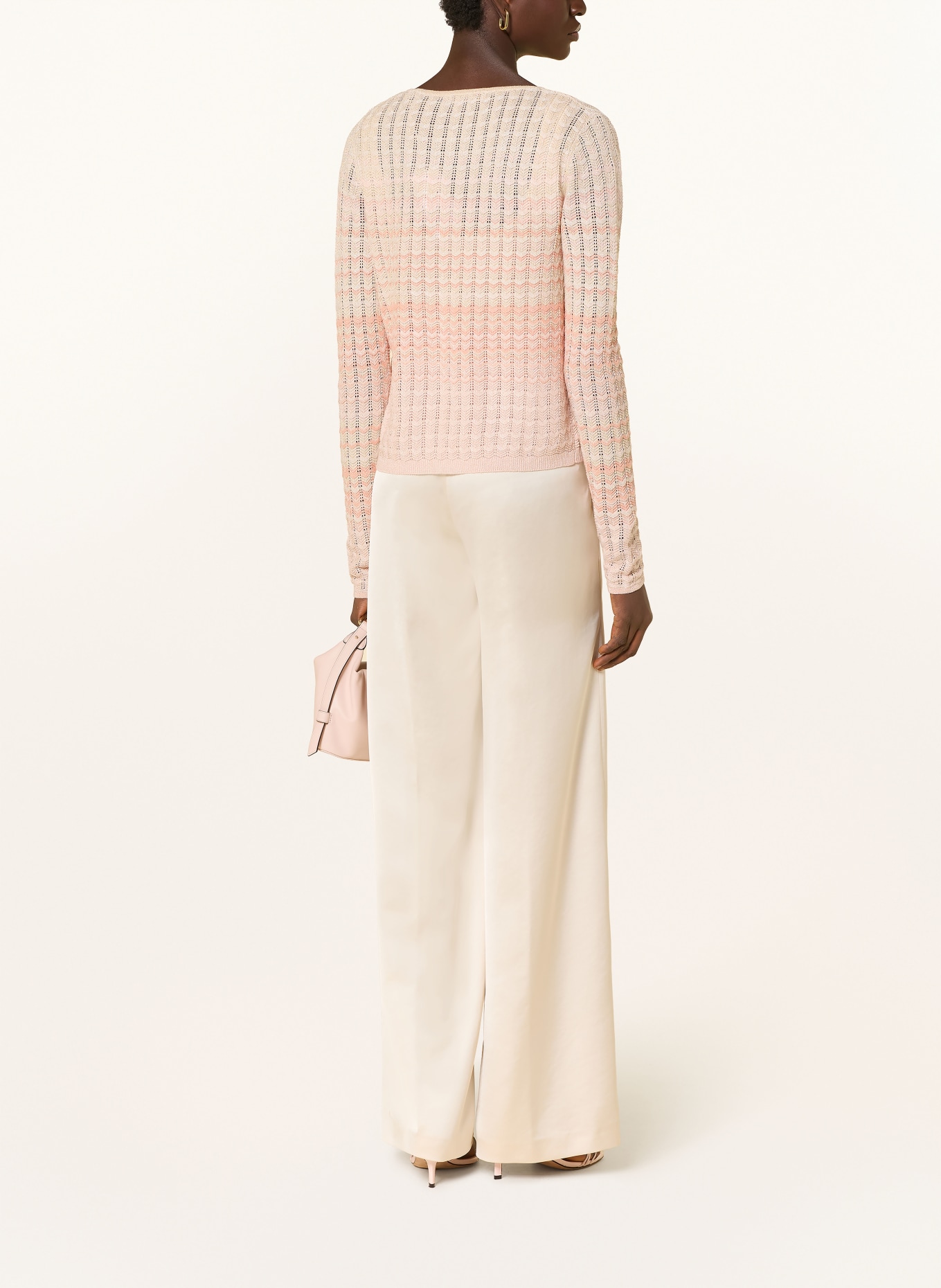 GUESS Cardigan ROSALYN avec fil pailleté: SAUMON / OR / BEIGE