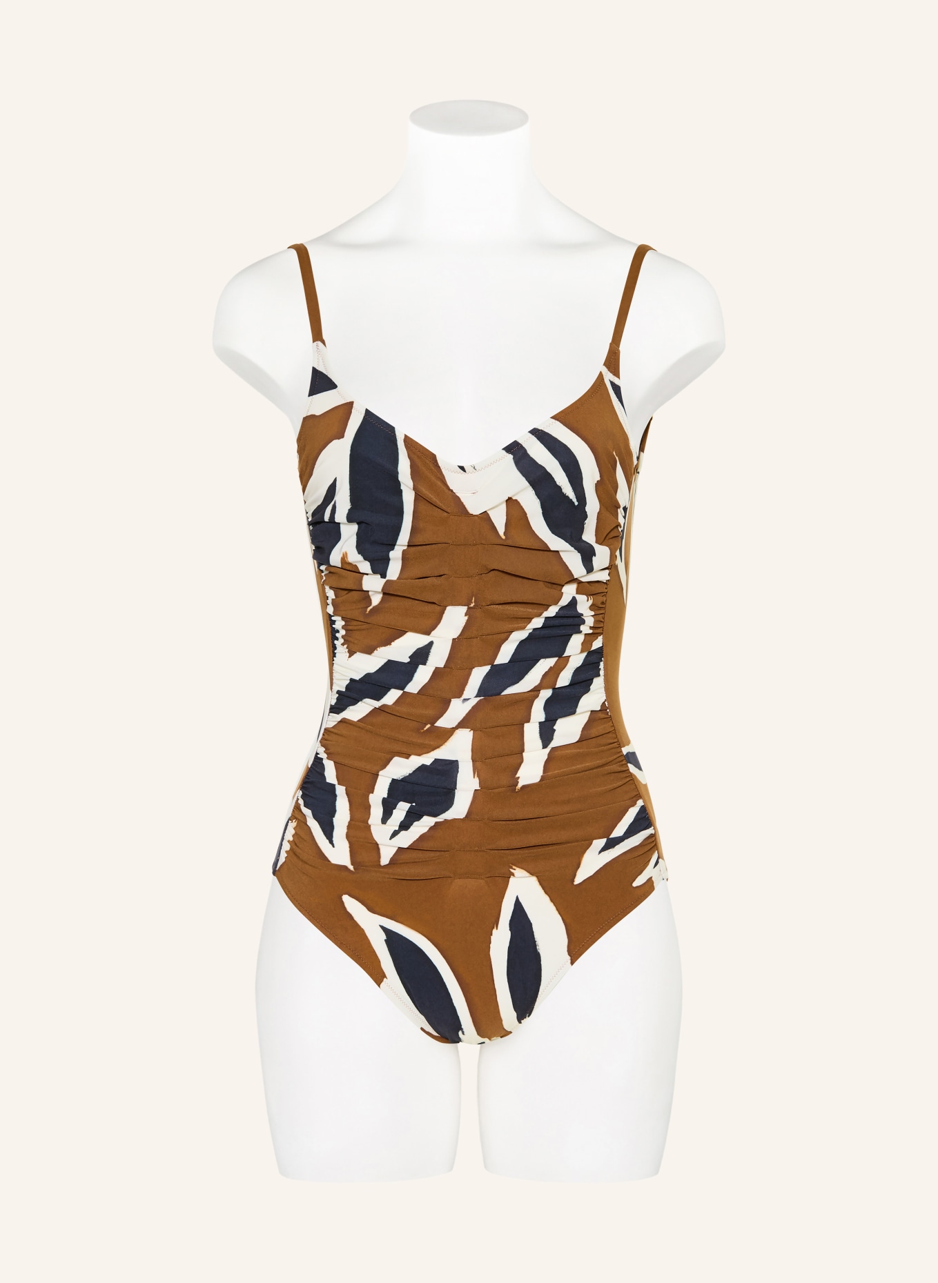 MARYAN MEHLHORN Underwired swimsuit NOMADE: COGNAC / ECRU / BLACK