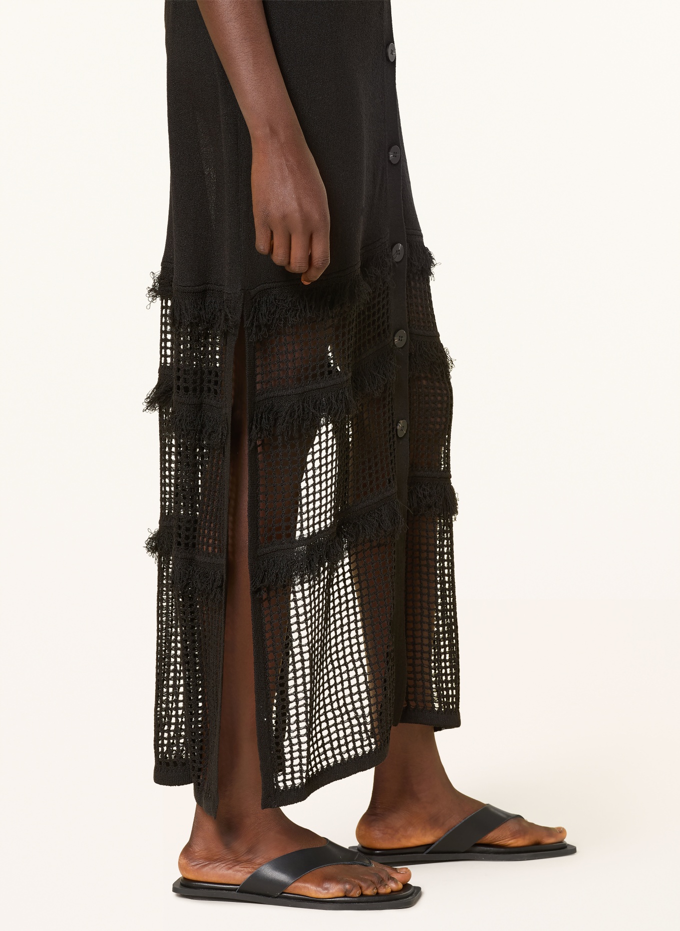 MARYAN MEHLHORN Plážové šaty s krajkou: ČERNÁ