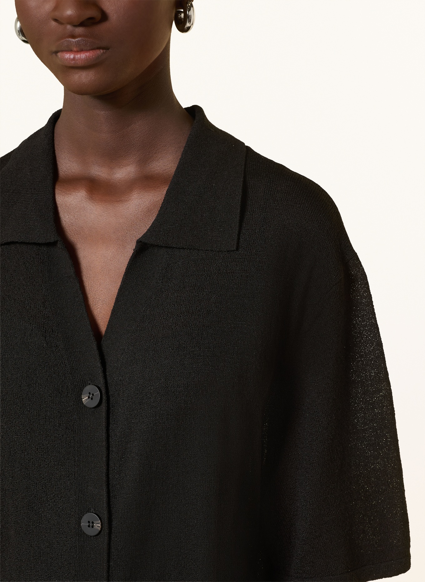 MARYAN MEHLHORN Plážové šaty s krajkou: ČERNÁ