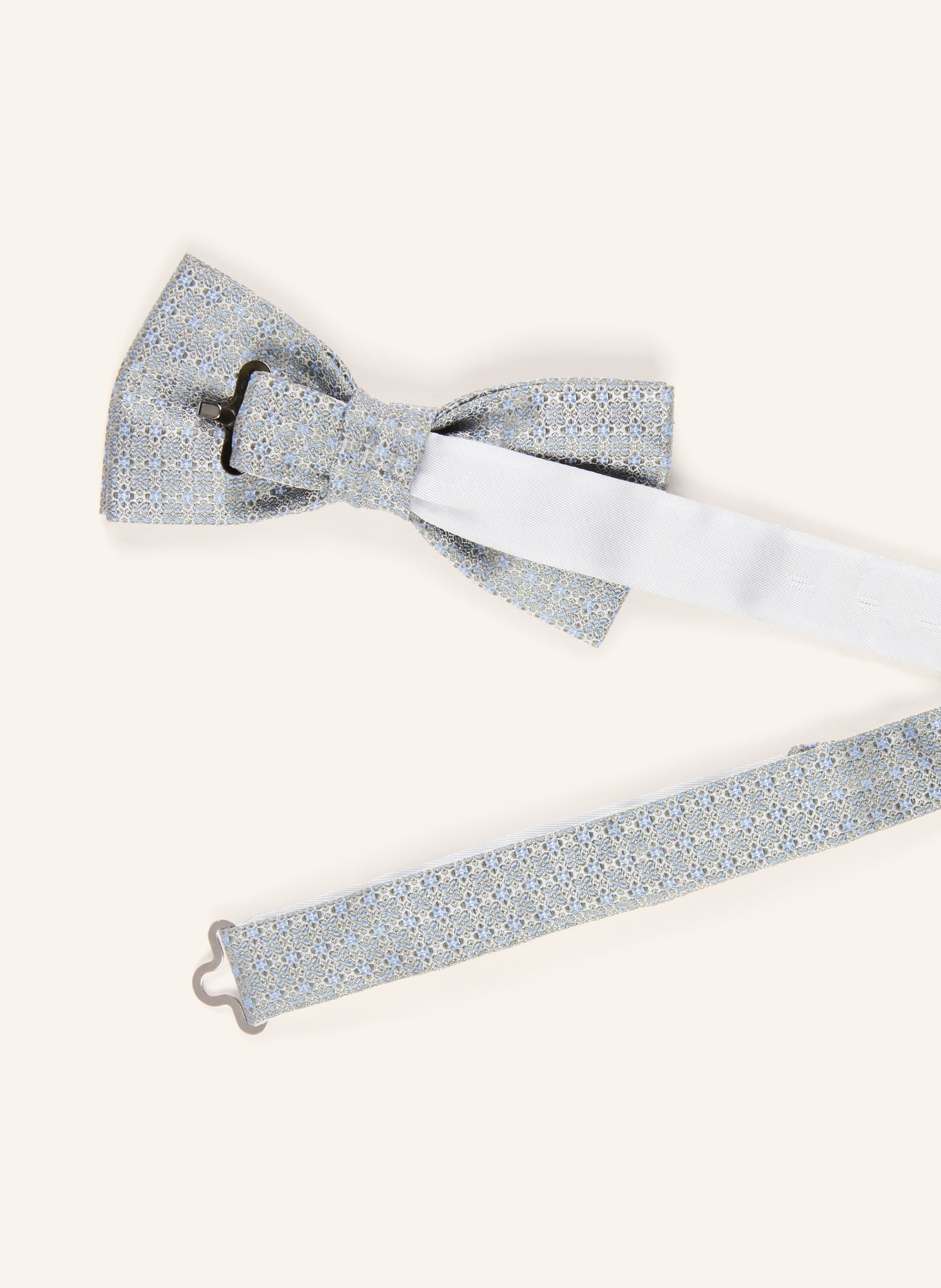 Prince BOWTIE Set: Fliege und Einstecktuch: KHAKI / HELLBLAU