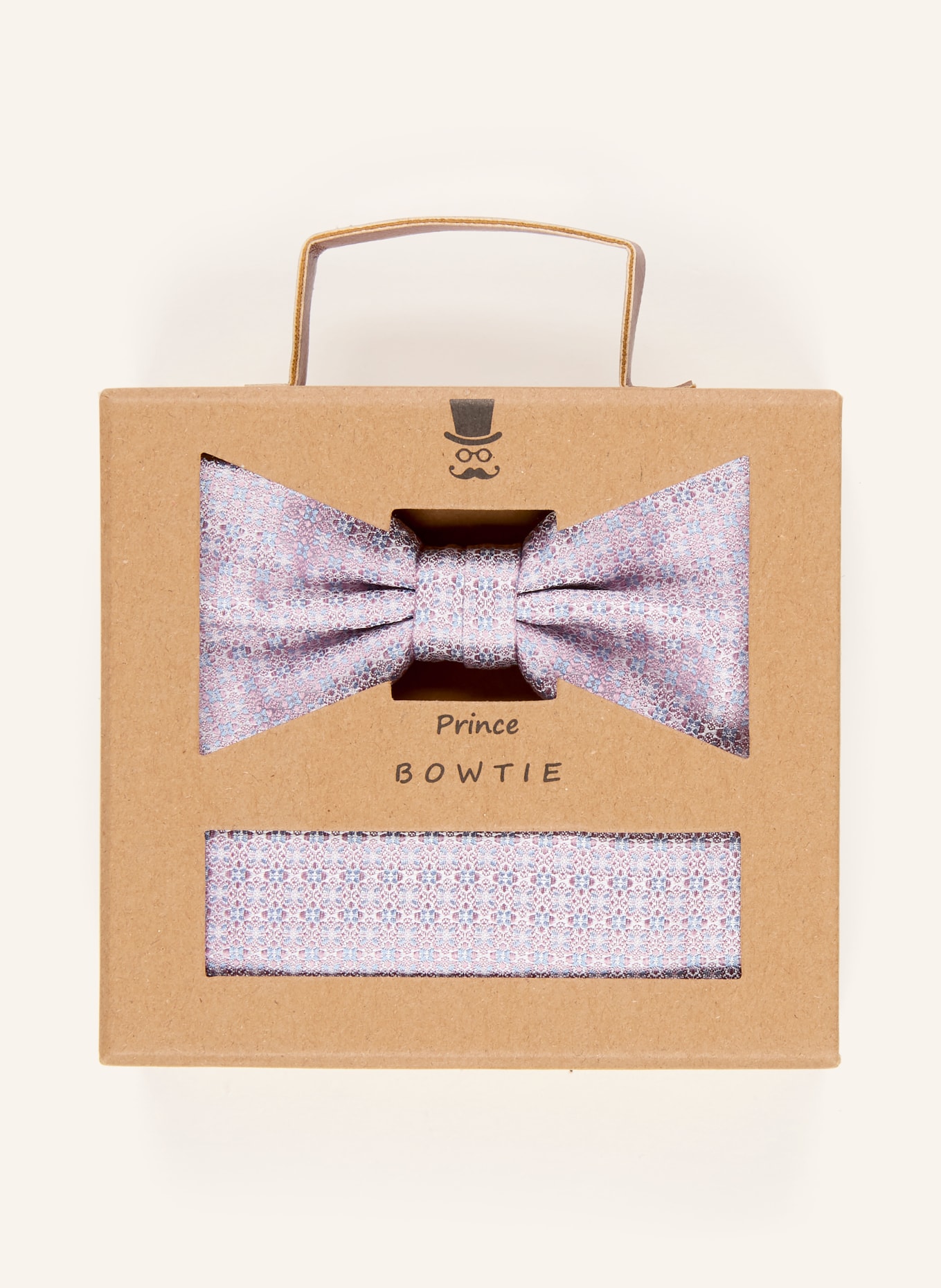Prince BOWTIE Set: Fliege und Einstecktuch: ROSA