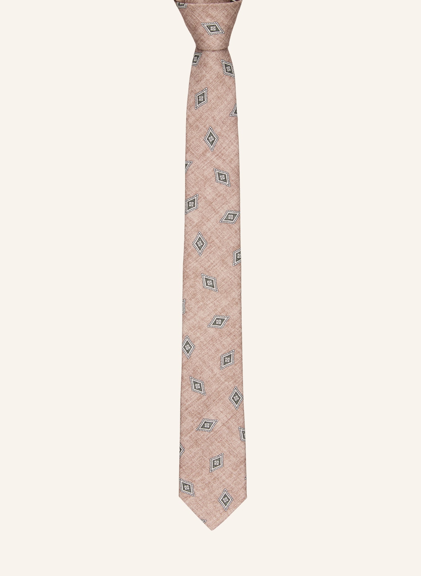 Prince BOWTIE necktie: BROWN / CREAM / DARK GREEN