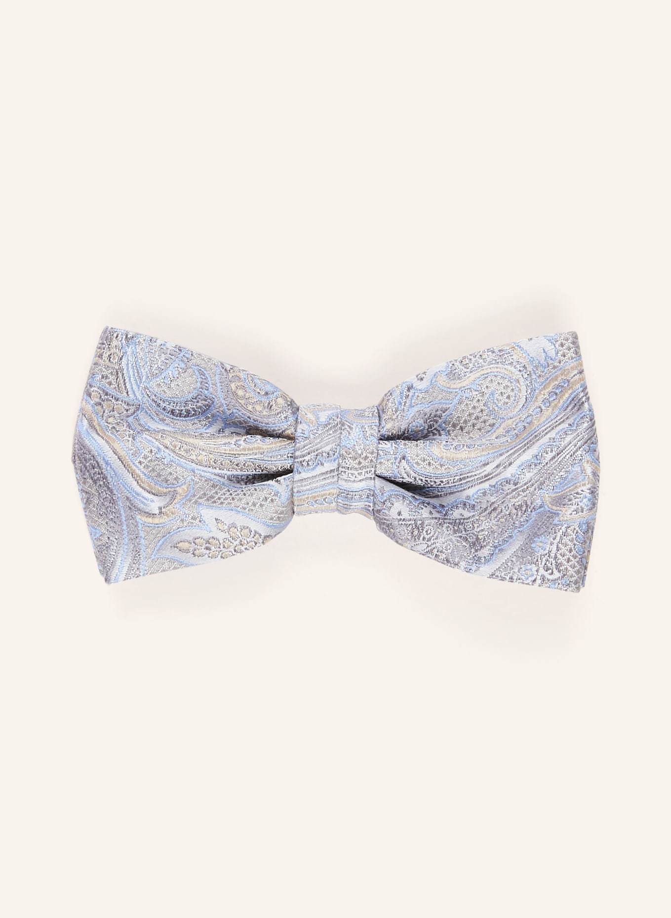 Prince BOWTIE Set: Fliege und Einstecktuch: HELLGRAU / HELLBLAU