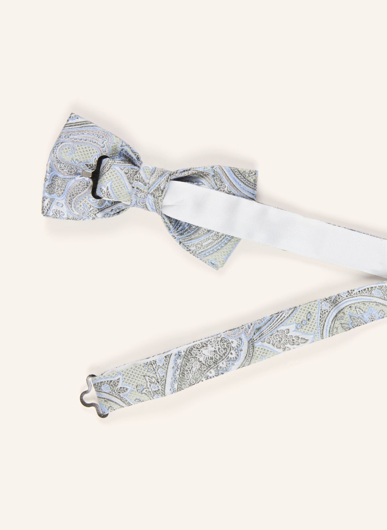 Prince BOWTIE Set: Fliege und Einstecktuch: KHAKI / HELLBLAU