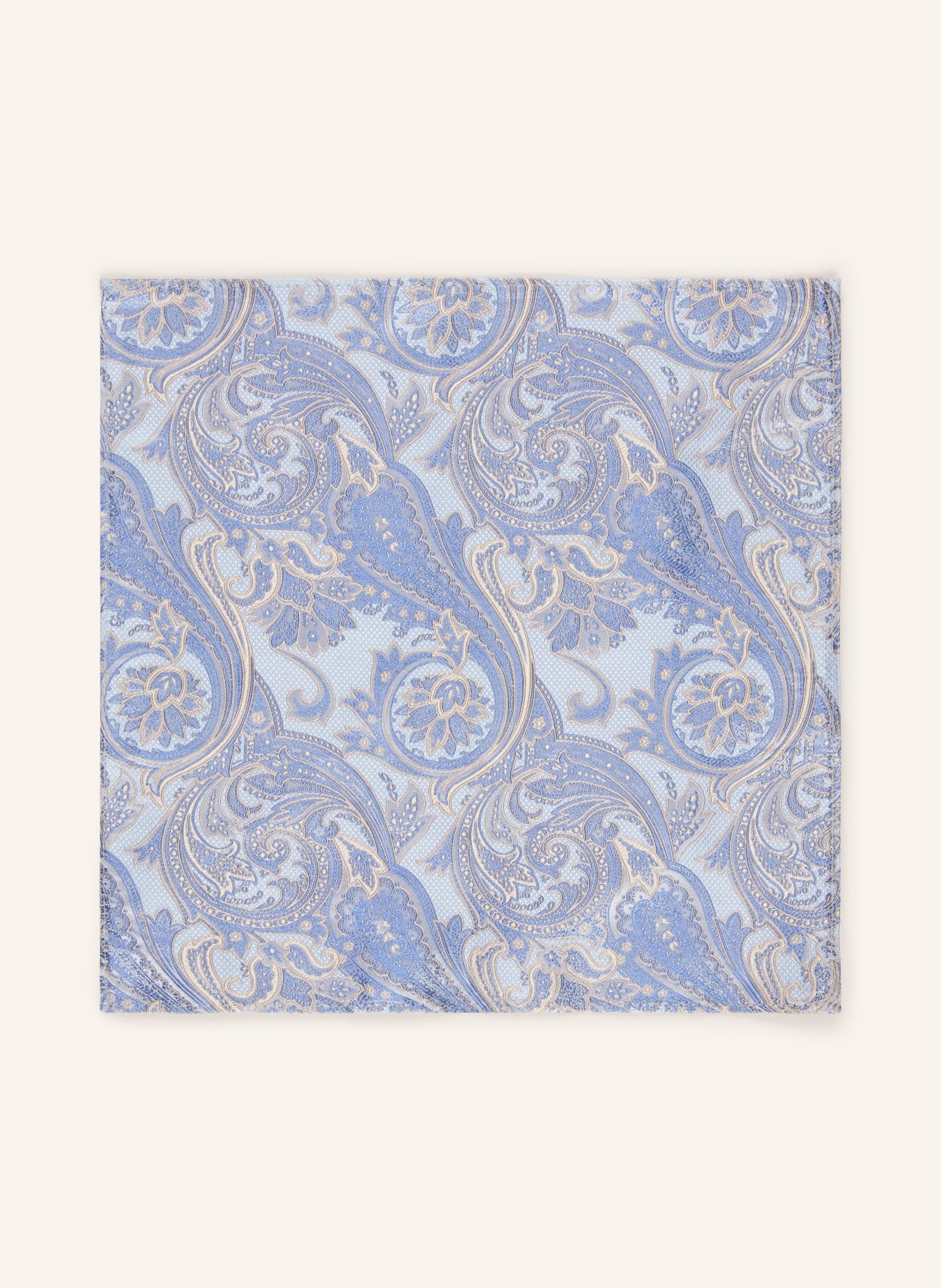 Prince BOWTIE Set: Fliege und Einstecktuch: HELLBLAU / CREME / BLAU