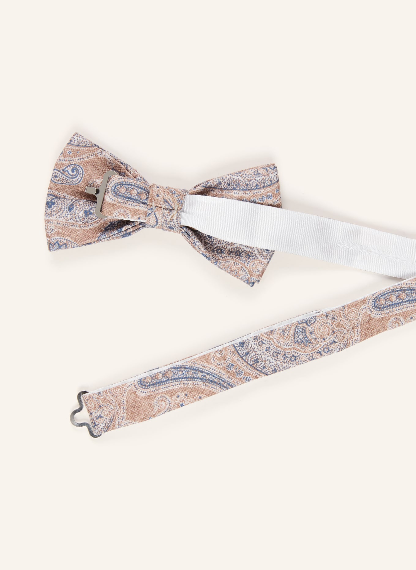 Prince BOWTIE Zestaw: muszka i poszetka: BEŻOWY / GRANATOWY / BIAŁY