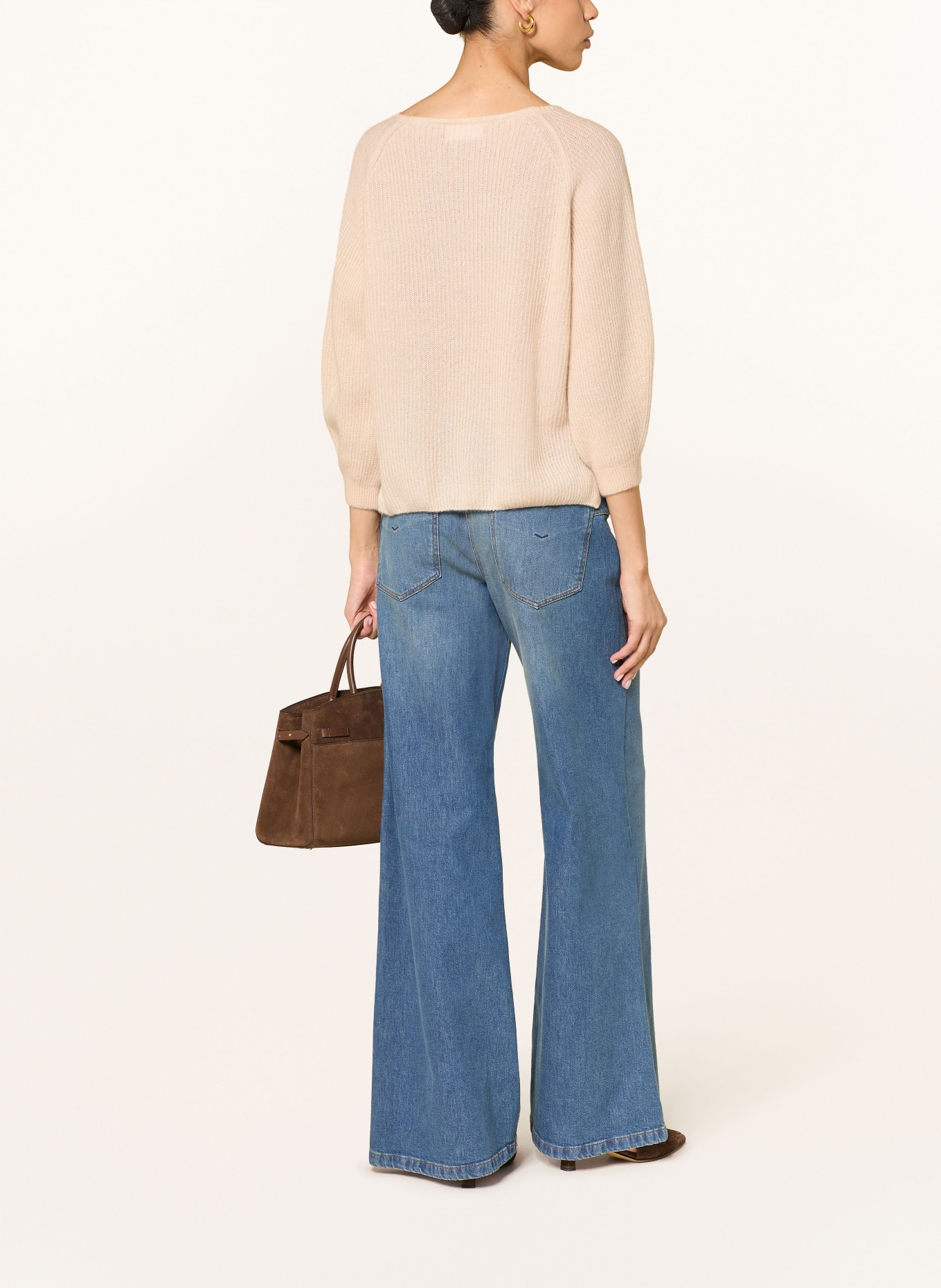 HEMISPHERE Pullover mit Cashmere und 3/4-Arm: BEIGE