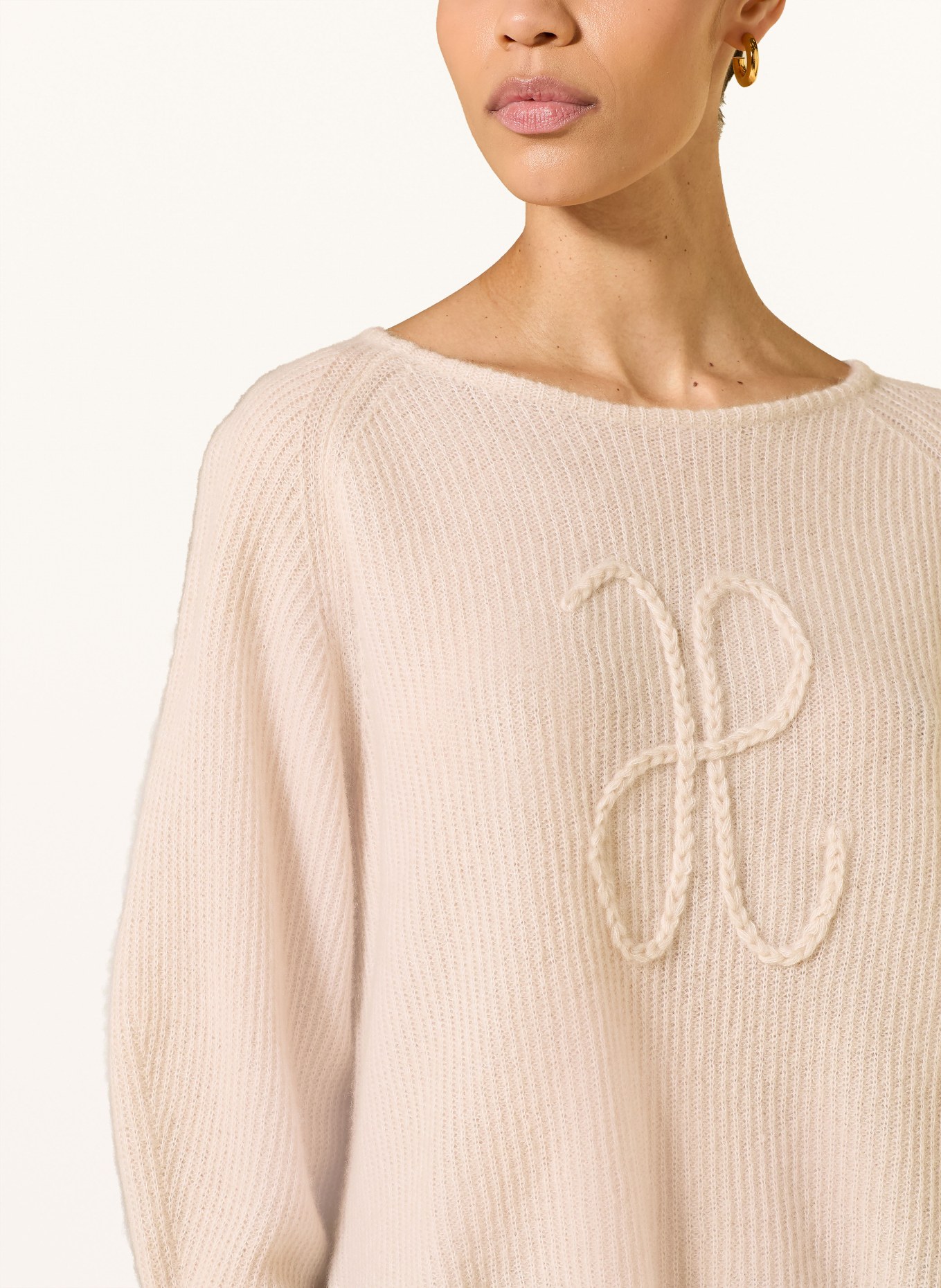 HEMISPHERE Pullover mit Cashmere und 3/4-Arm: BEIGE