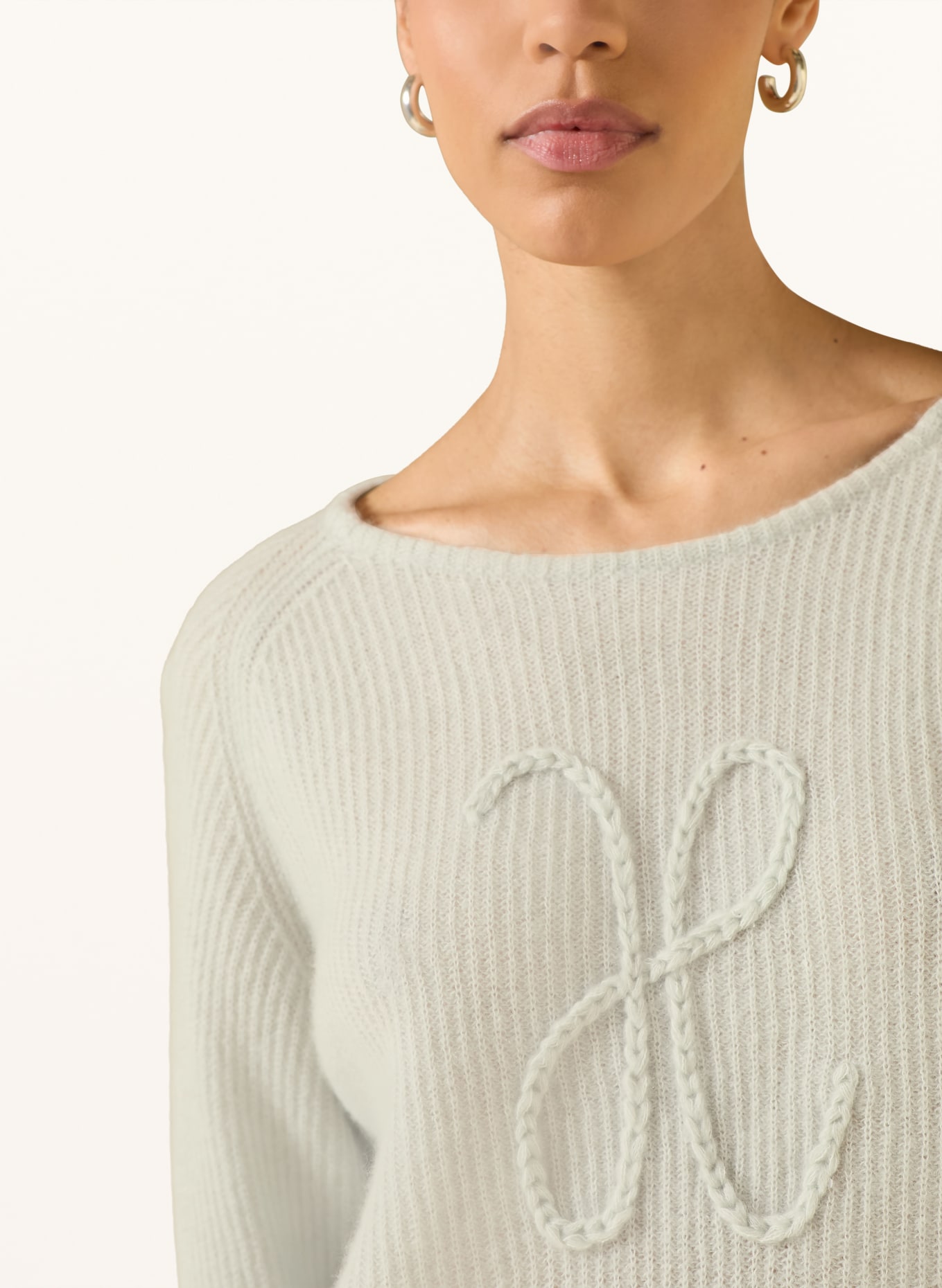 HEMISPHERE Pullover mit Cashmere und 3/4-Arm: MINT