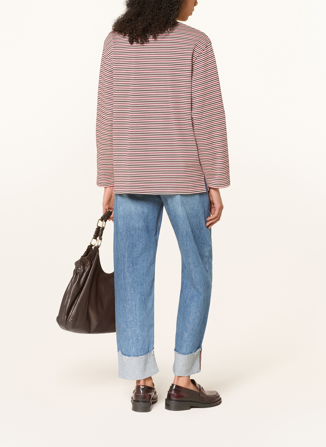 COPENHAGEN STUDIOS Polo en jersey: ROSE / CRÈME / LILAS FONCÉ