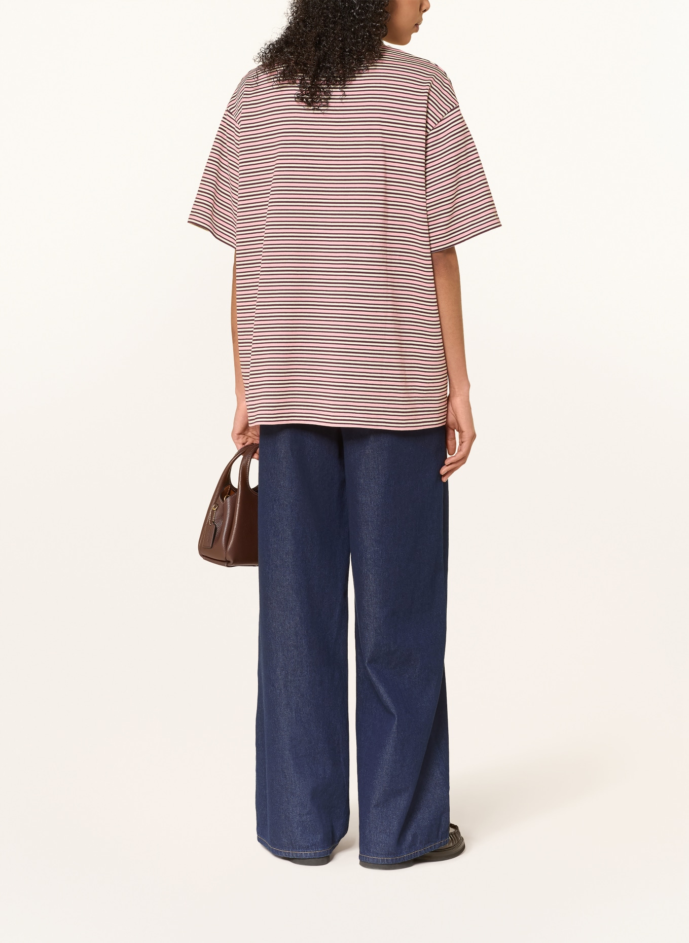 COPENHAGEN STUDIOS Chemise oversize: ROSE / CRÈME / LILAS FONCÉ