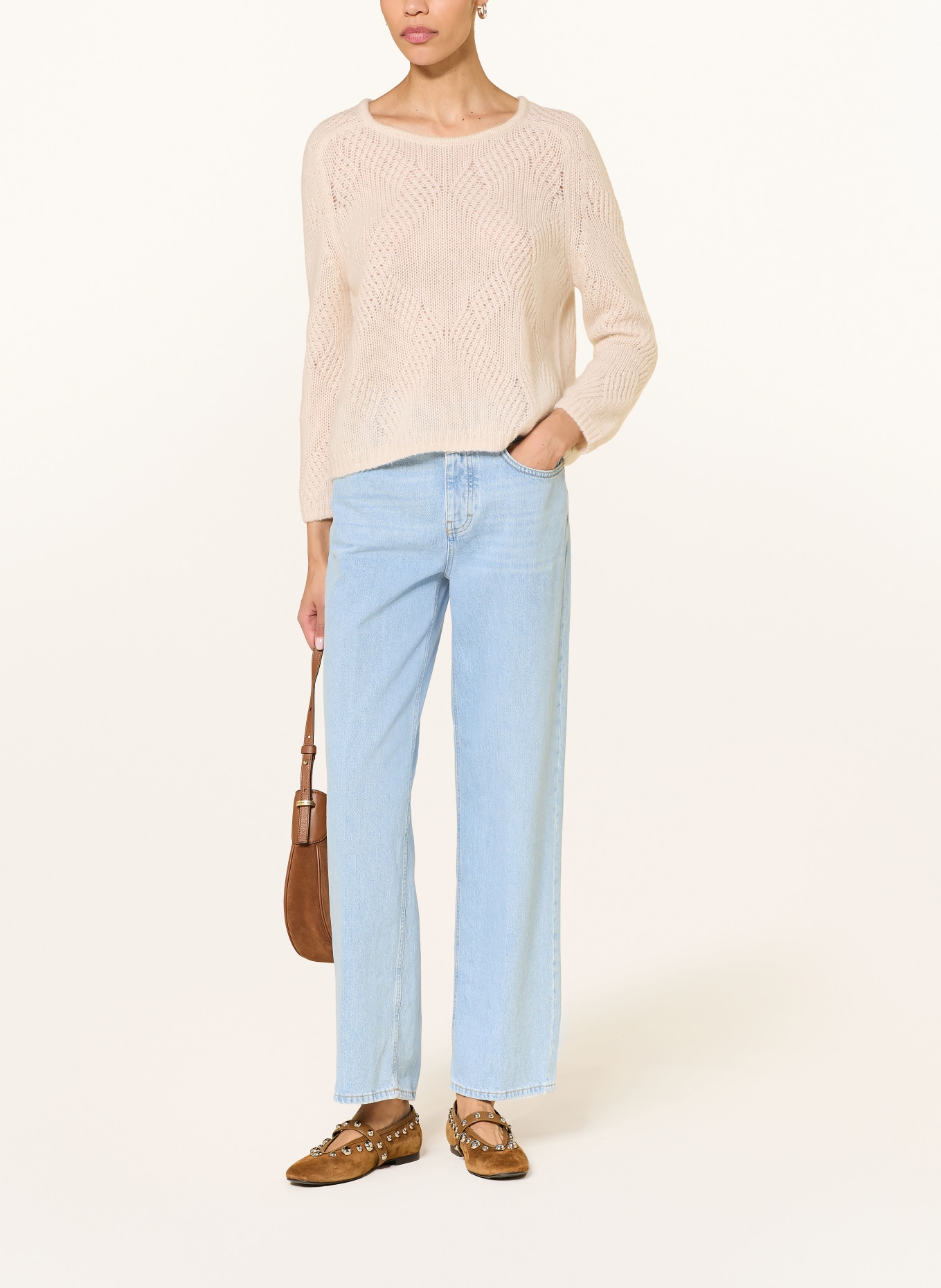 HEMISPHERE Pullover mit Cashmere: BEIGE