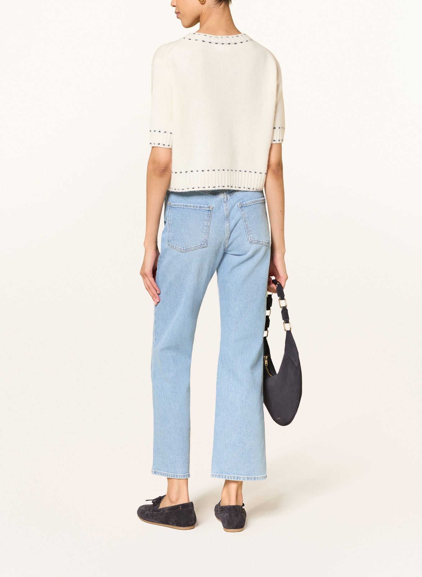 HEMISPHERE Sweter z kaszmiru: KREMOWY / CZARNY