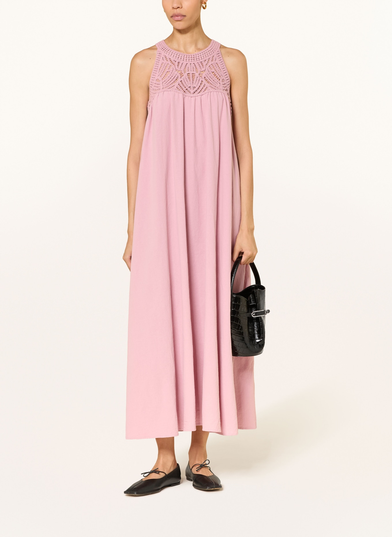 HEMISPHERE Šaty z kombinace materiálů: RŮŽOVÁ