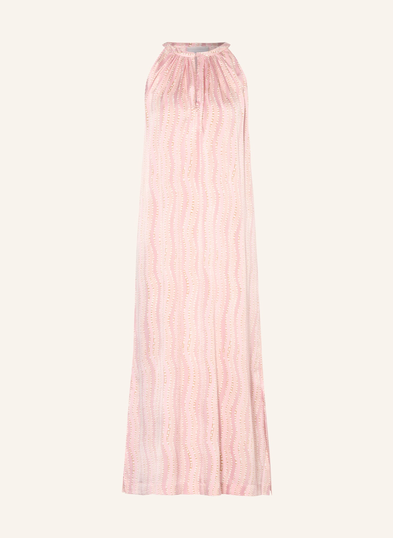 HEMISPHERE silk dress: PINK / CREAM