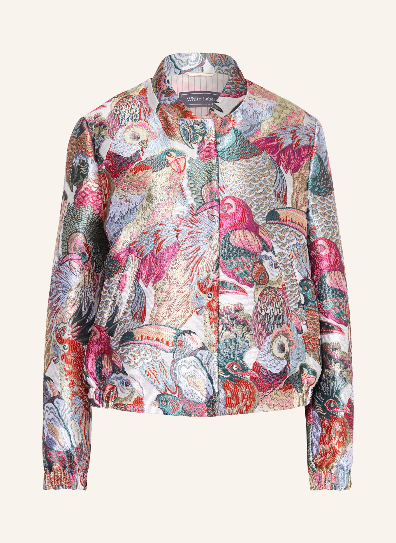 White Label Žakárová bunda: TMAVĚ MODRÁ / RŮŽOVÁ / PETROLEJOVÁ