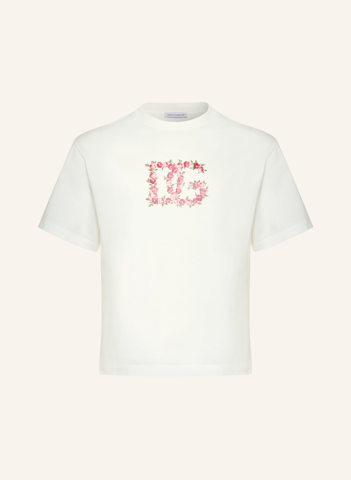 DOLCE & GABBANA T-Shirt: WEISS / ROT